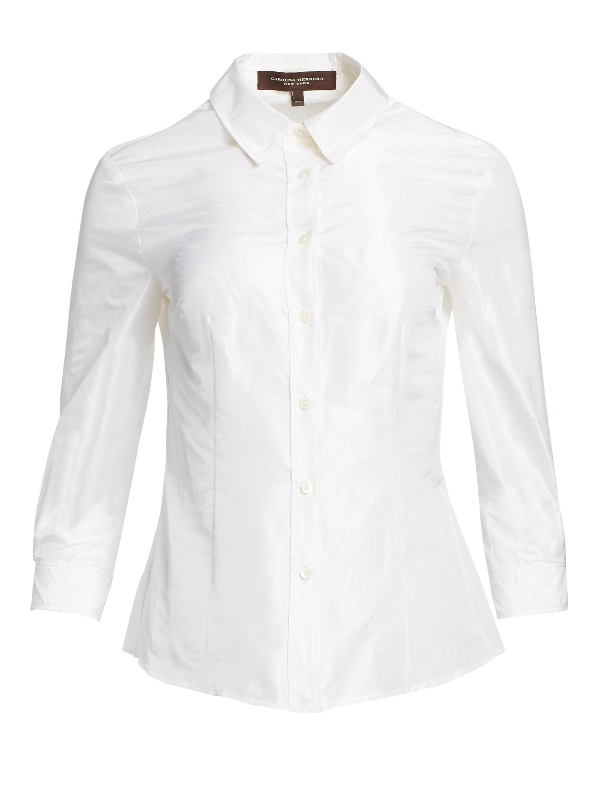 white taffeta blouse