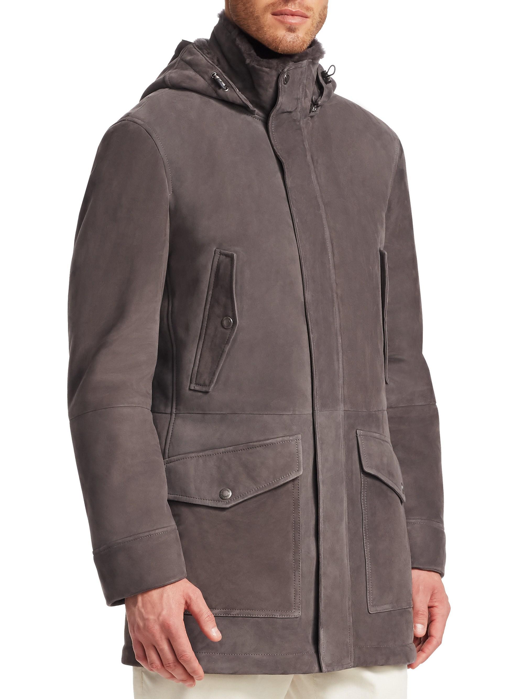 suede and shearling jacket