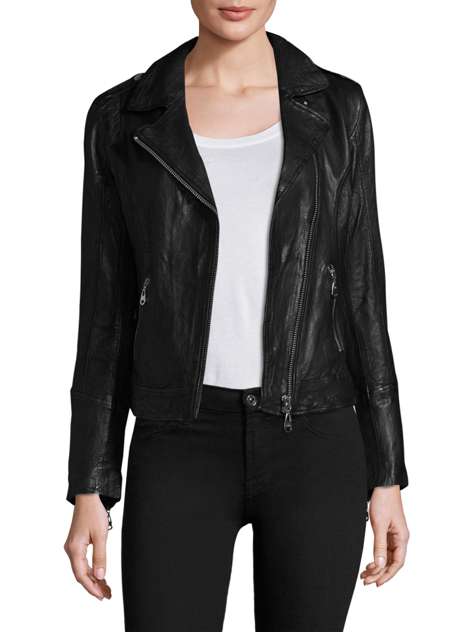 Lyst Doma Leather Classic Moto Jacket In Black Doma Leather Women S Black Classic Moto Jacket