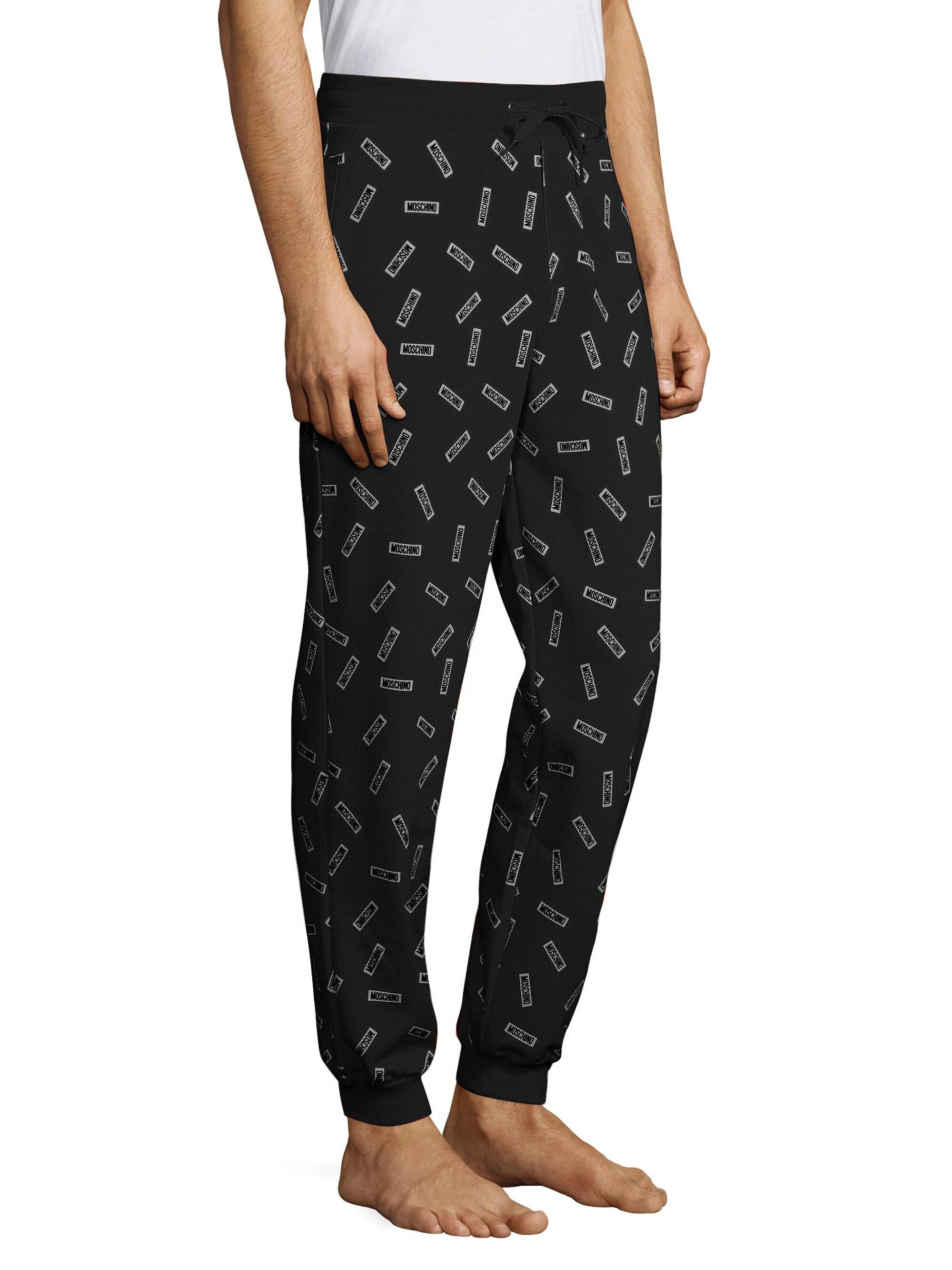 moschino tape joggers black