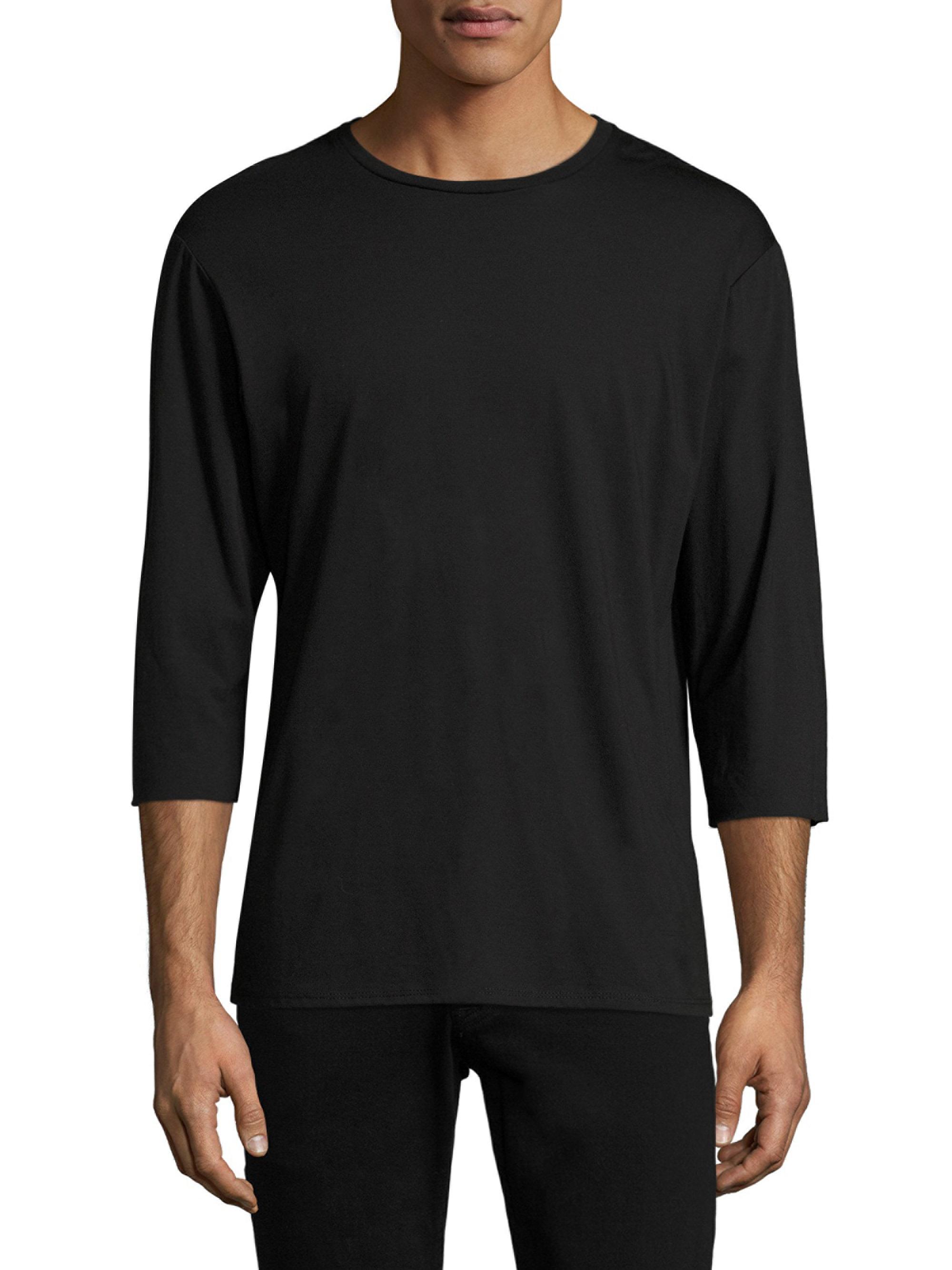 mens three quarter sleeve t shirts