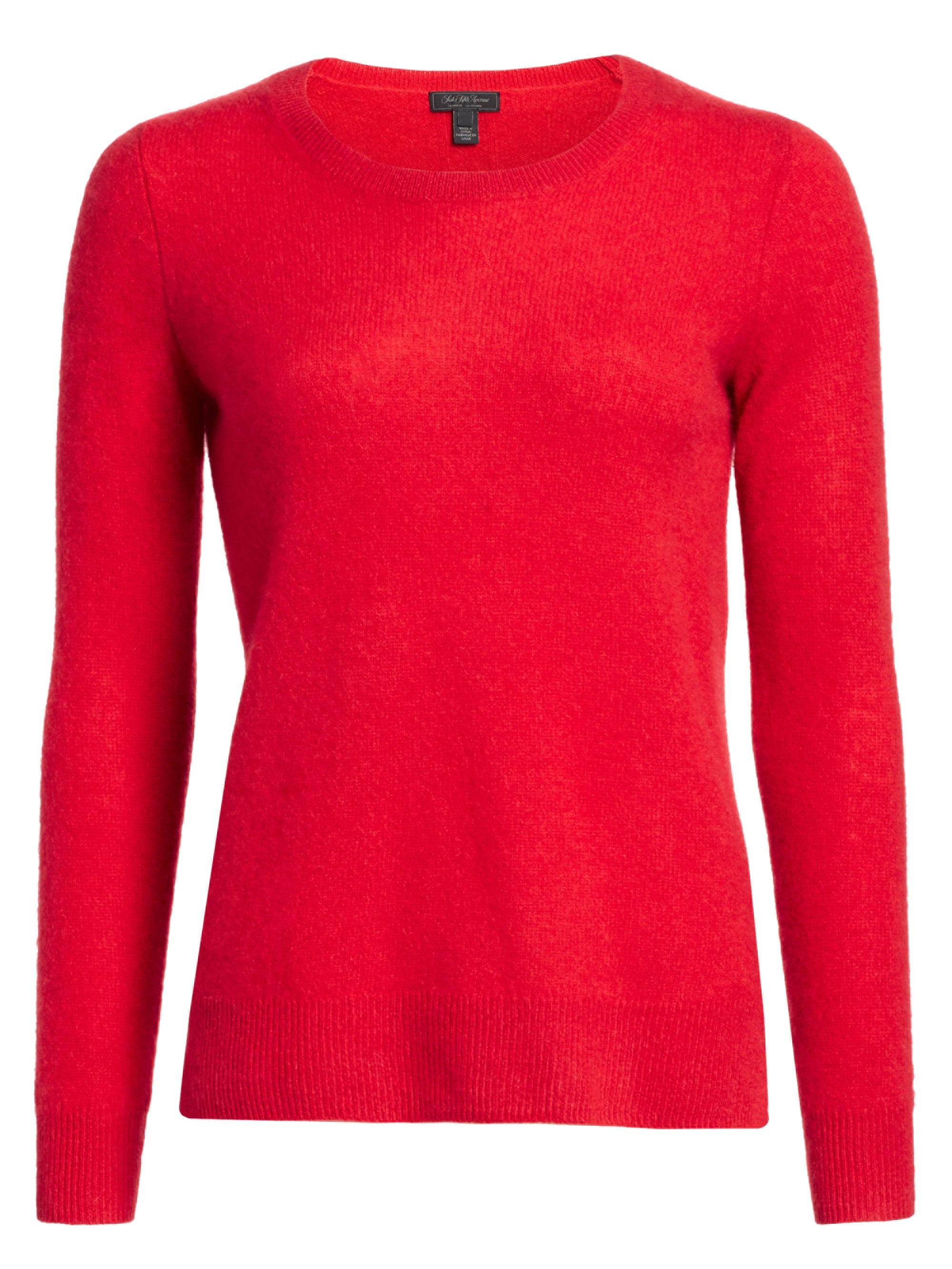 Saks Fifth Avenue Collection Featherweight Cashmere Sweater in Red - Lyst