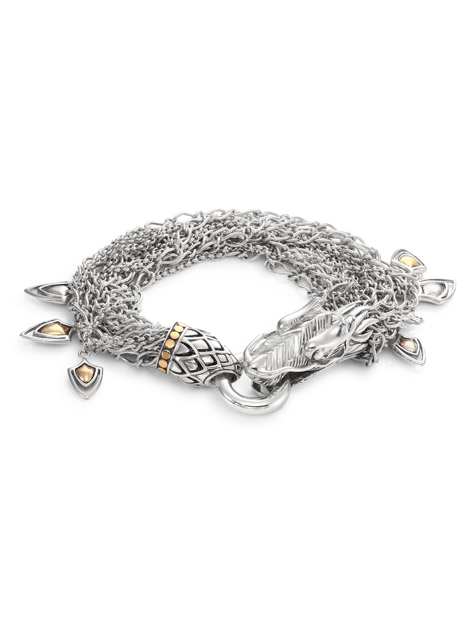 Lyst John Hardy Naga 18k Yellow Gold & Sterling Silver Dragon Charm