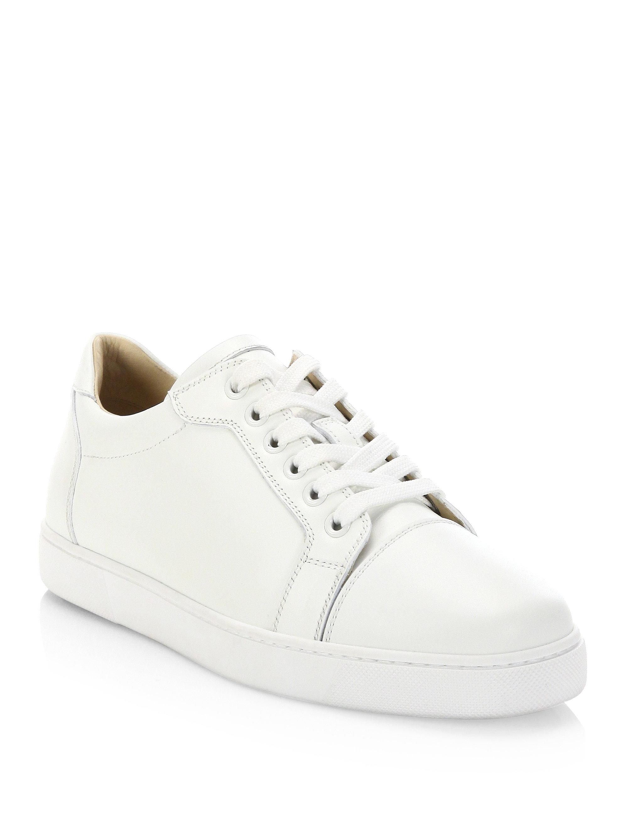 Christian Louboutin Vieira Leather Sneaker in White for Men - Lyst