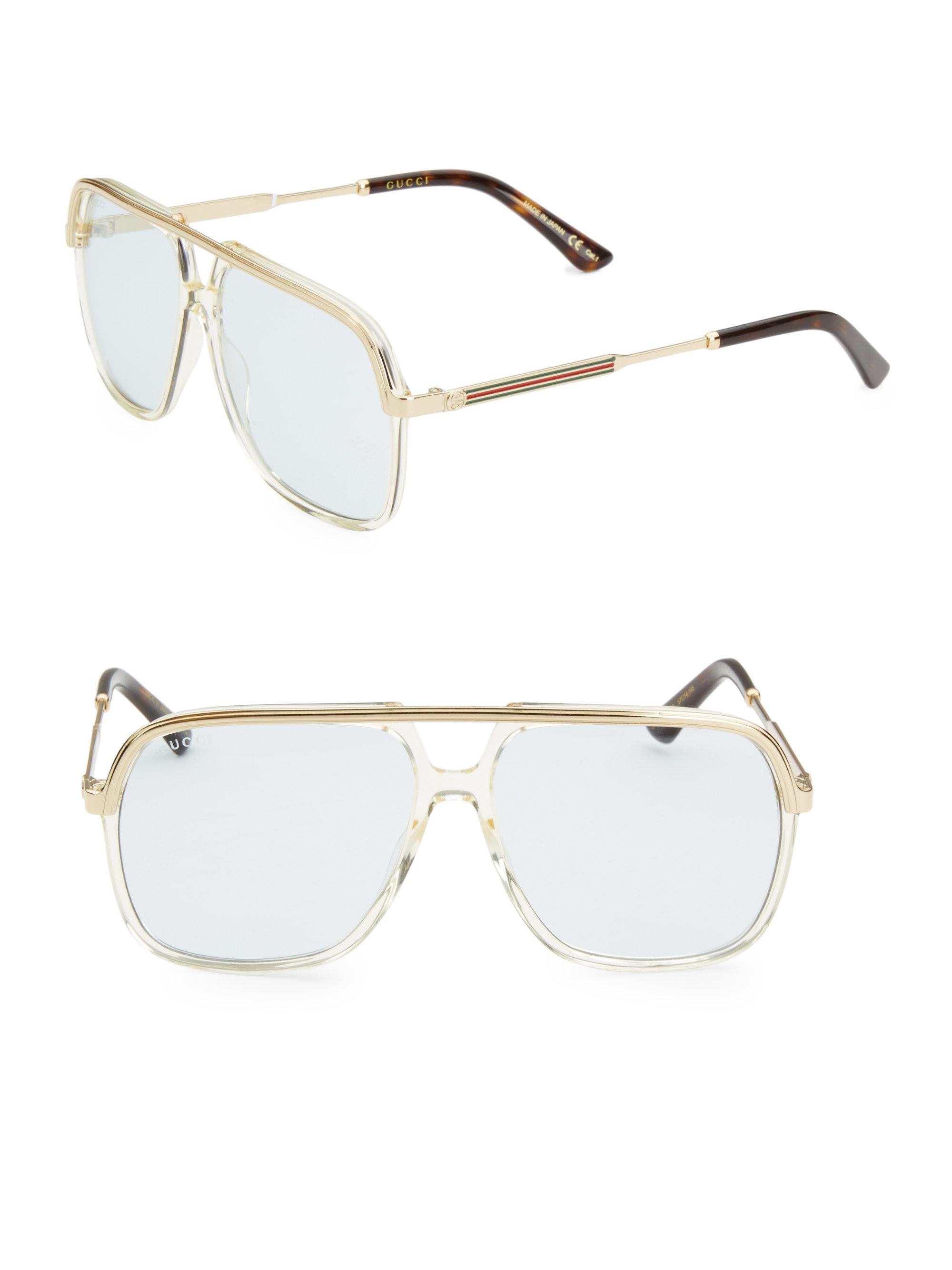 gucci aviator sunglasses yellow
