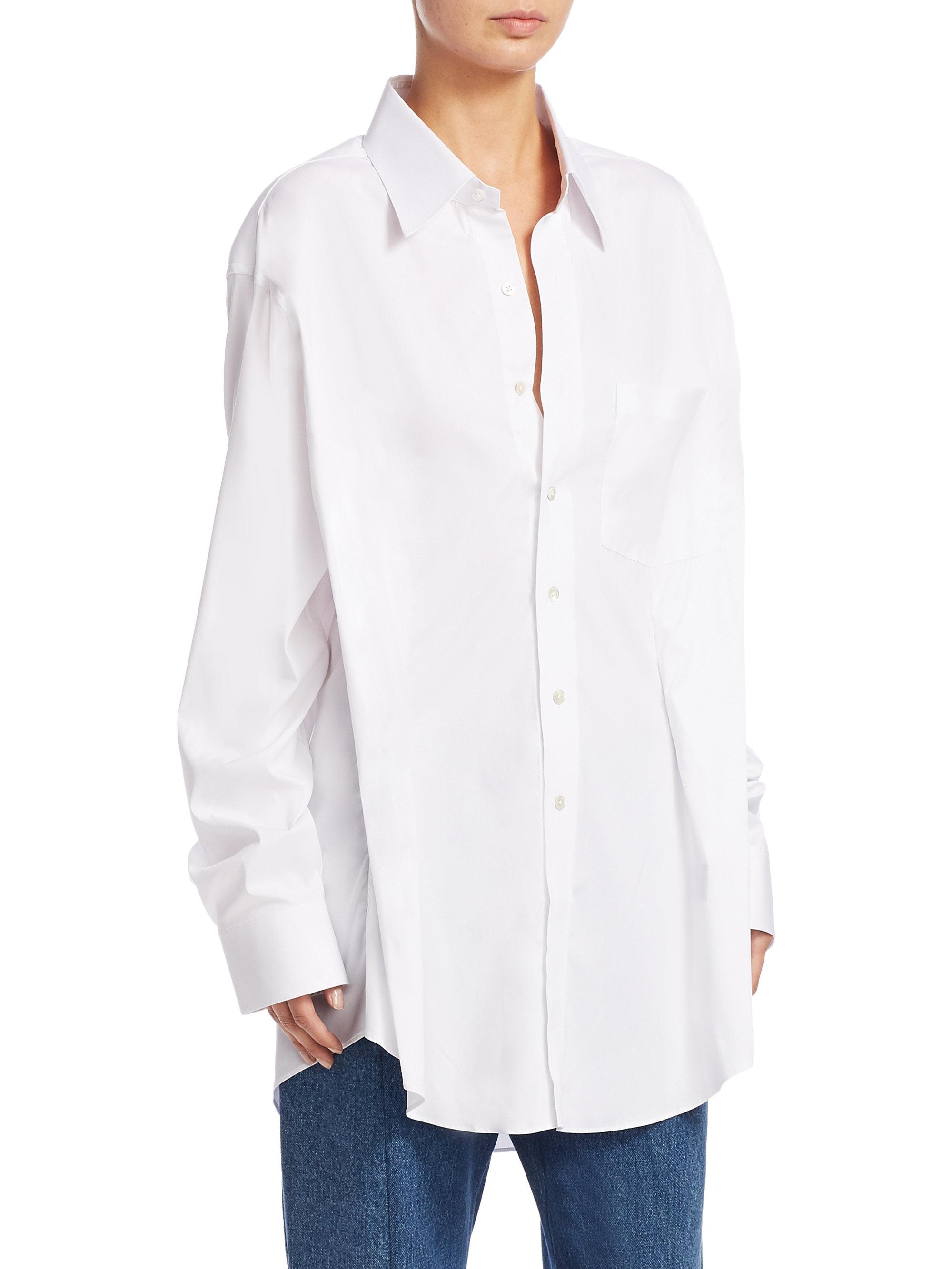 Lyst - Vetements Secretary Button-front Shirt in White