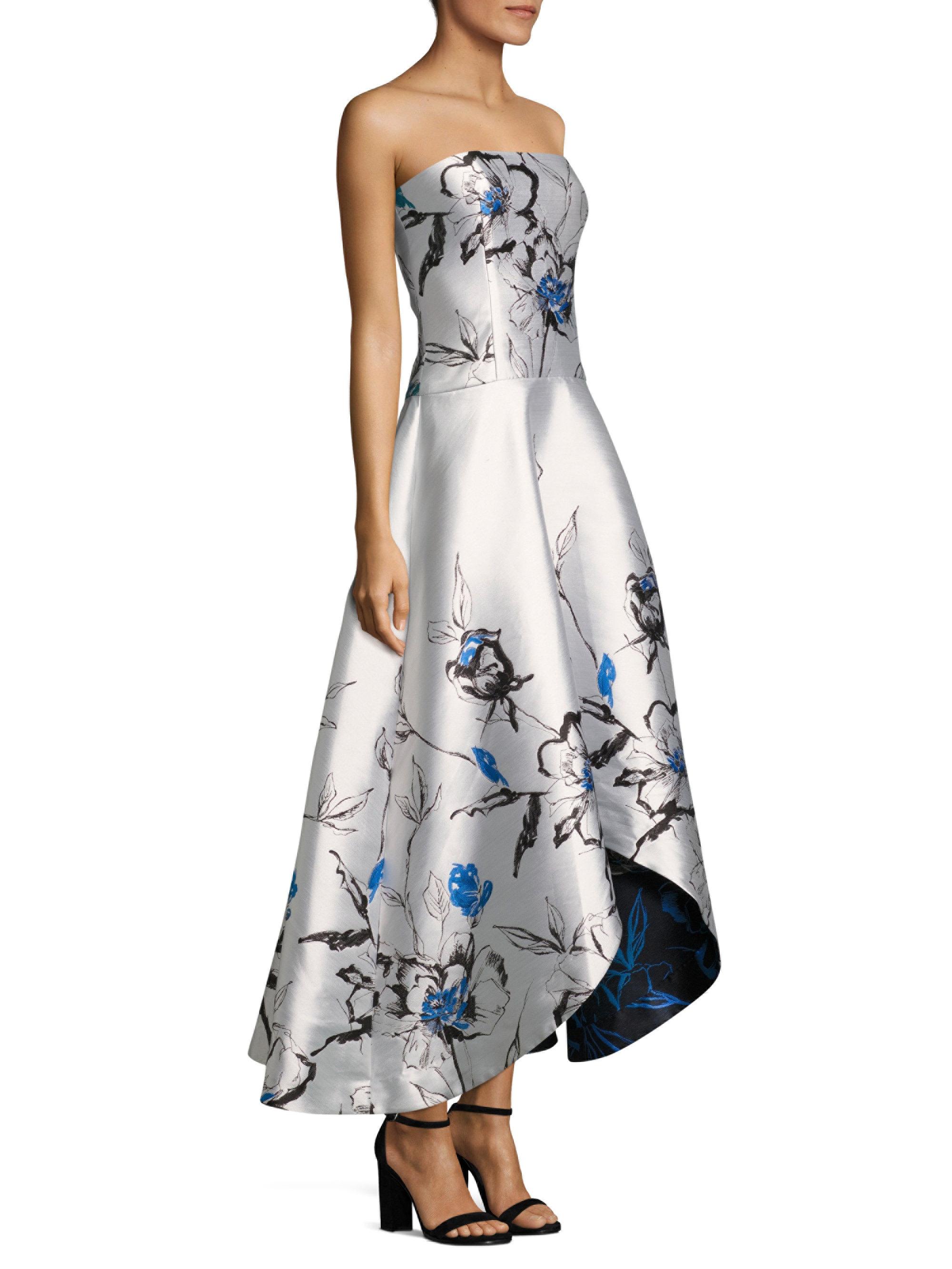 shoshanna moira strapless bow gown