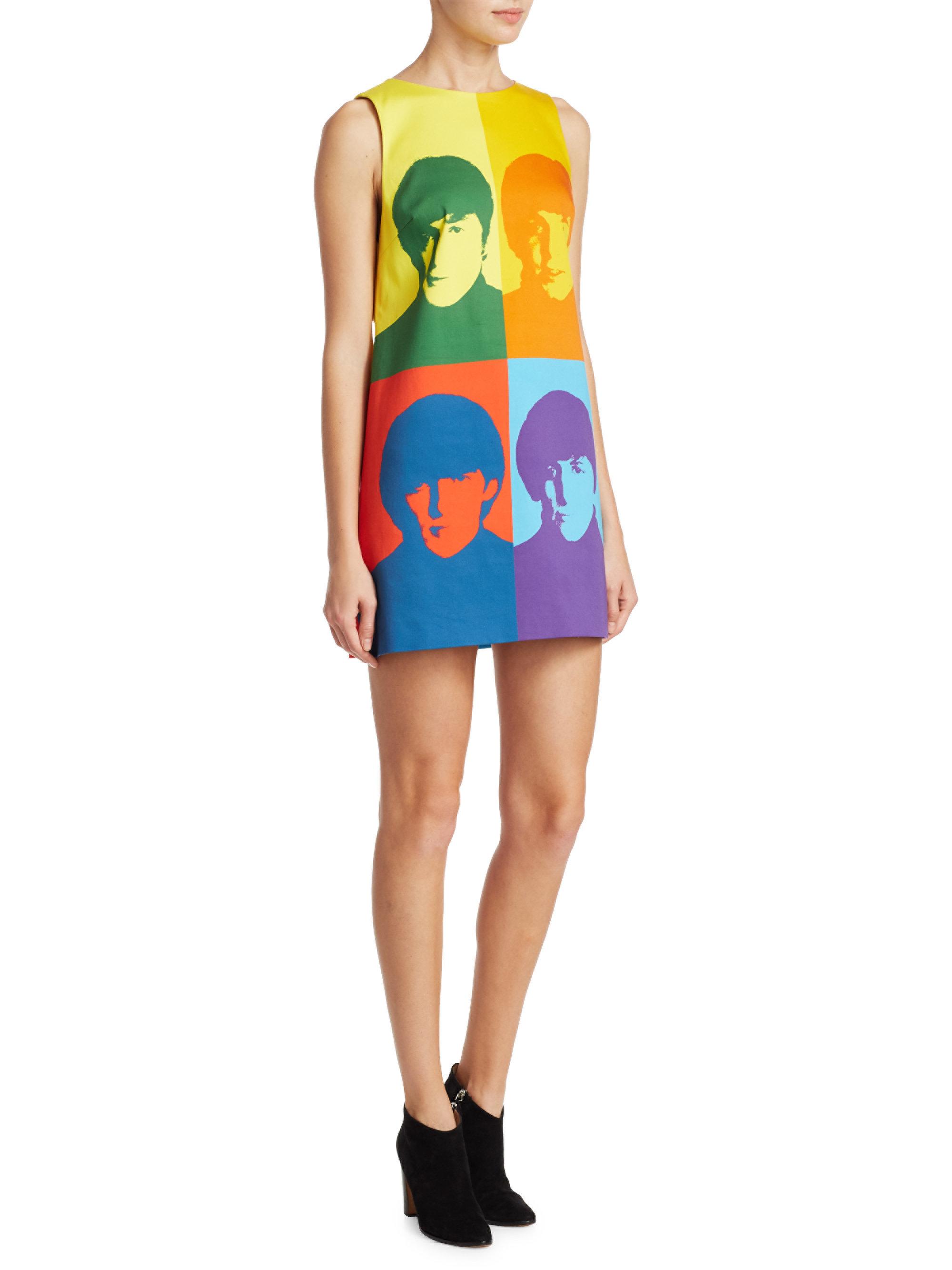 Lyst Alice Olivia X Beatles Clyde Shift Dress In Blue 1935