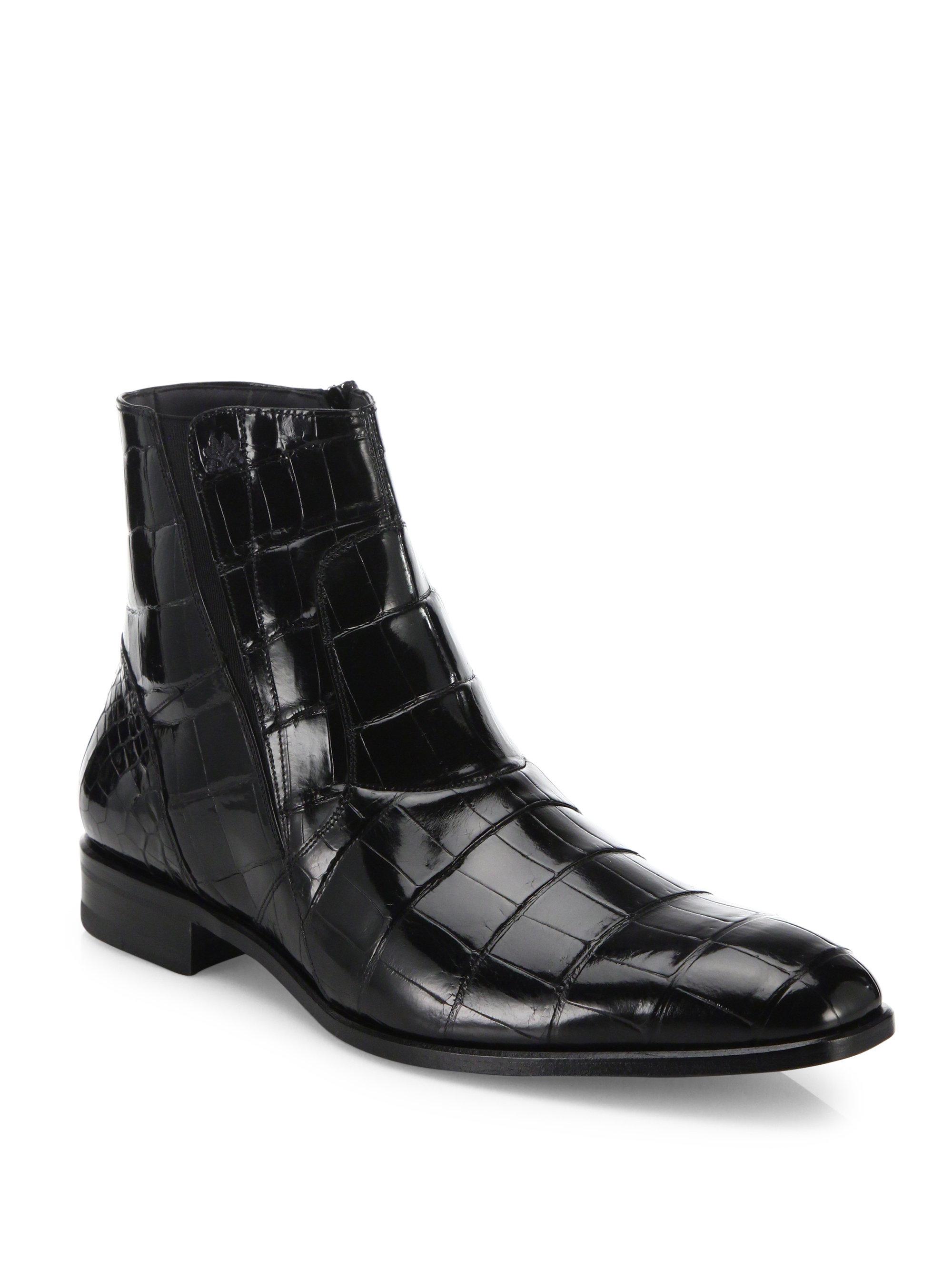 Lyst - Mezlan Belucci Alligator Boots in Black for Men