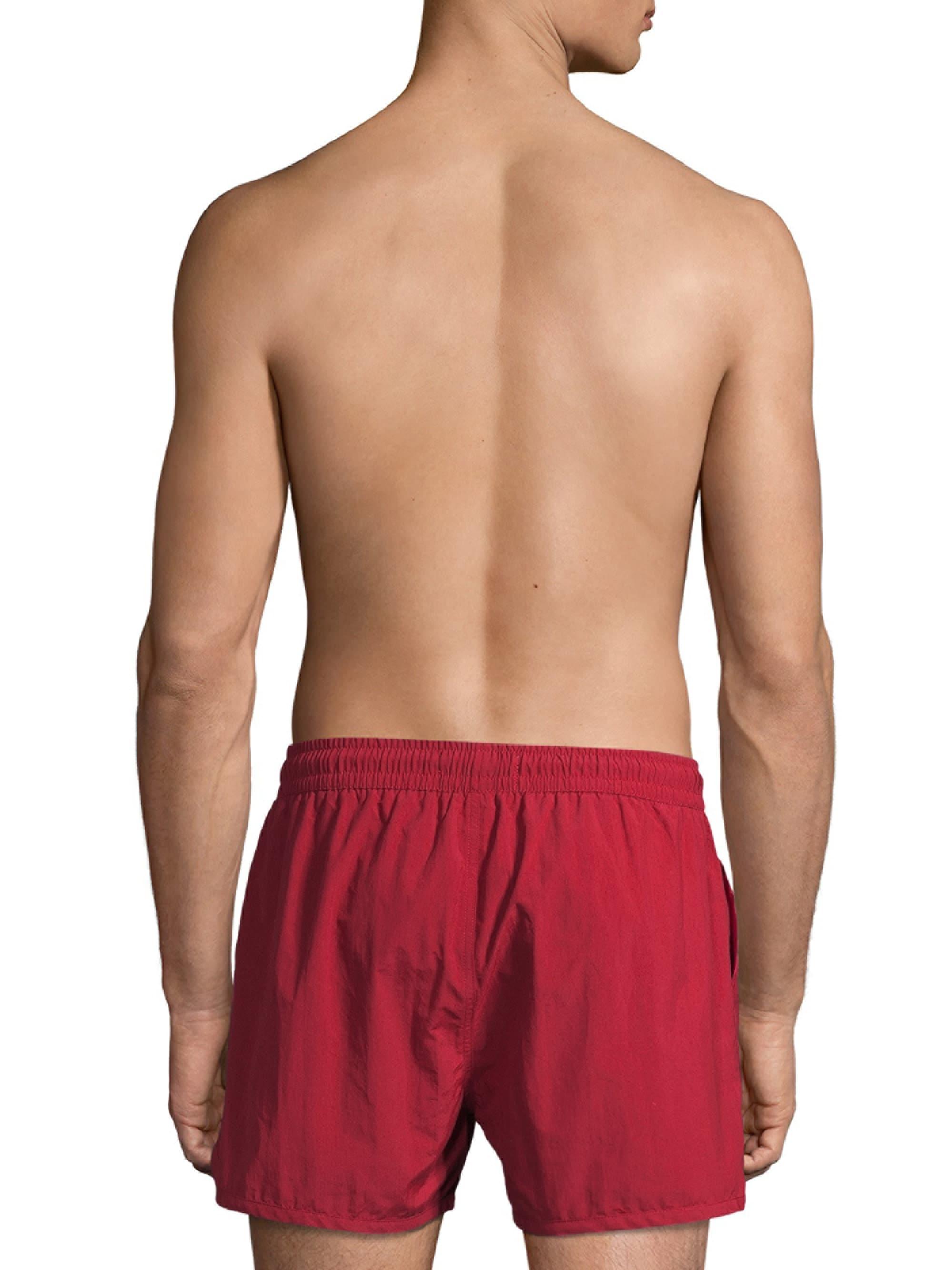 Download AMI Swim Trunks in Red for Men - Lyst