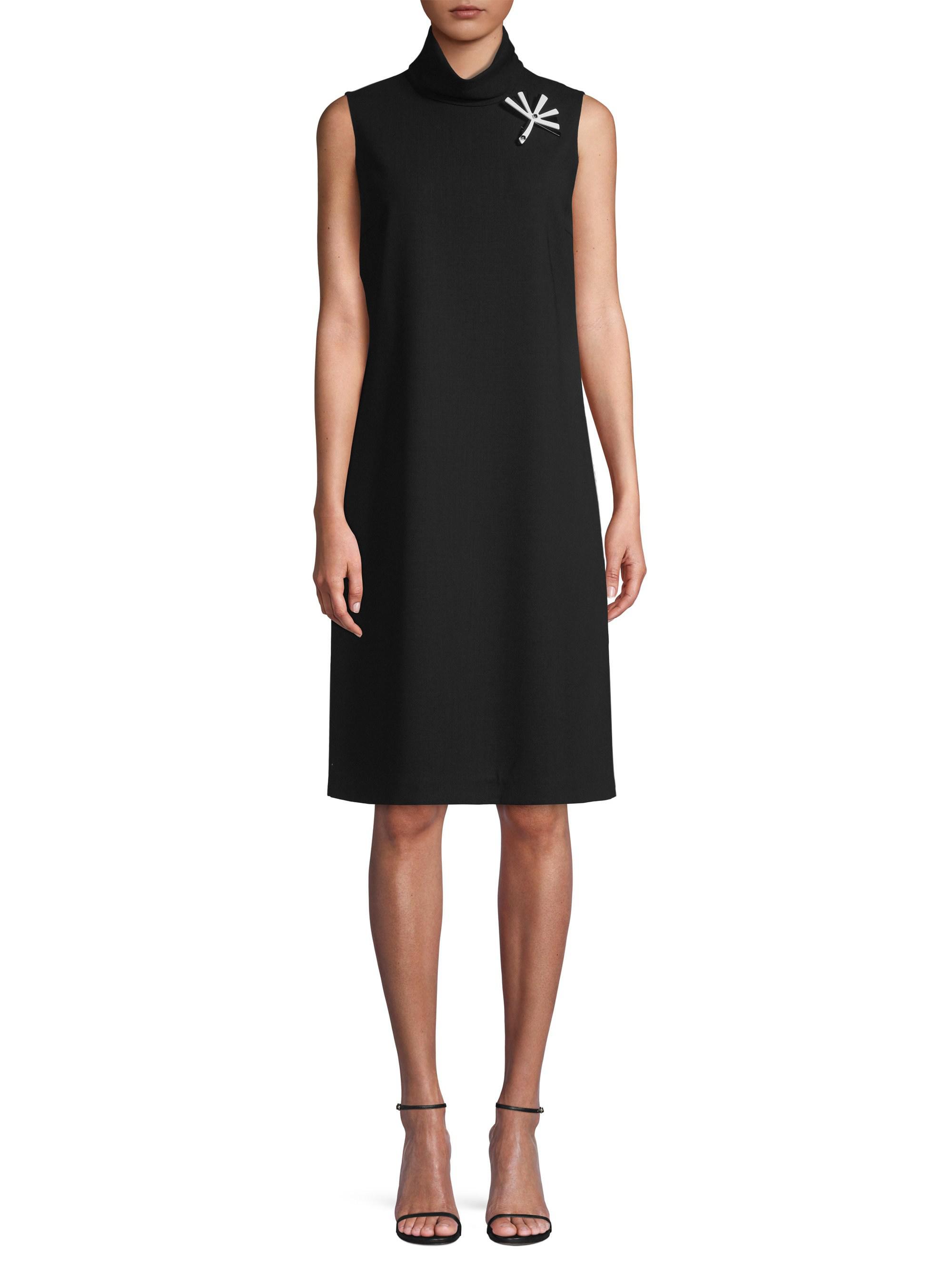 Lyst - Lafayette 148 New York Lovisa Embellished Shift Dress in Black