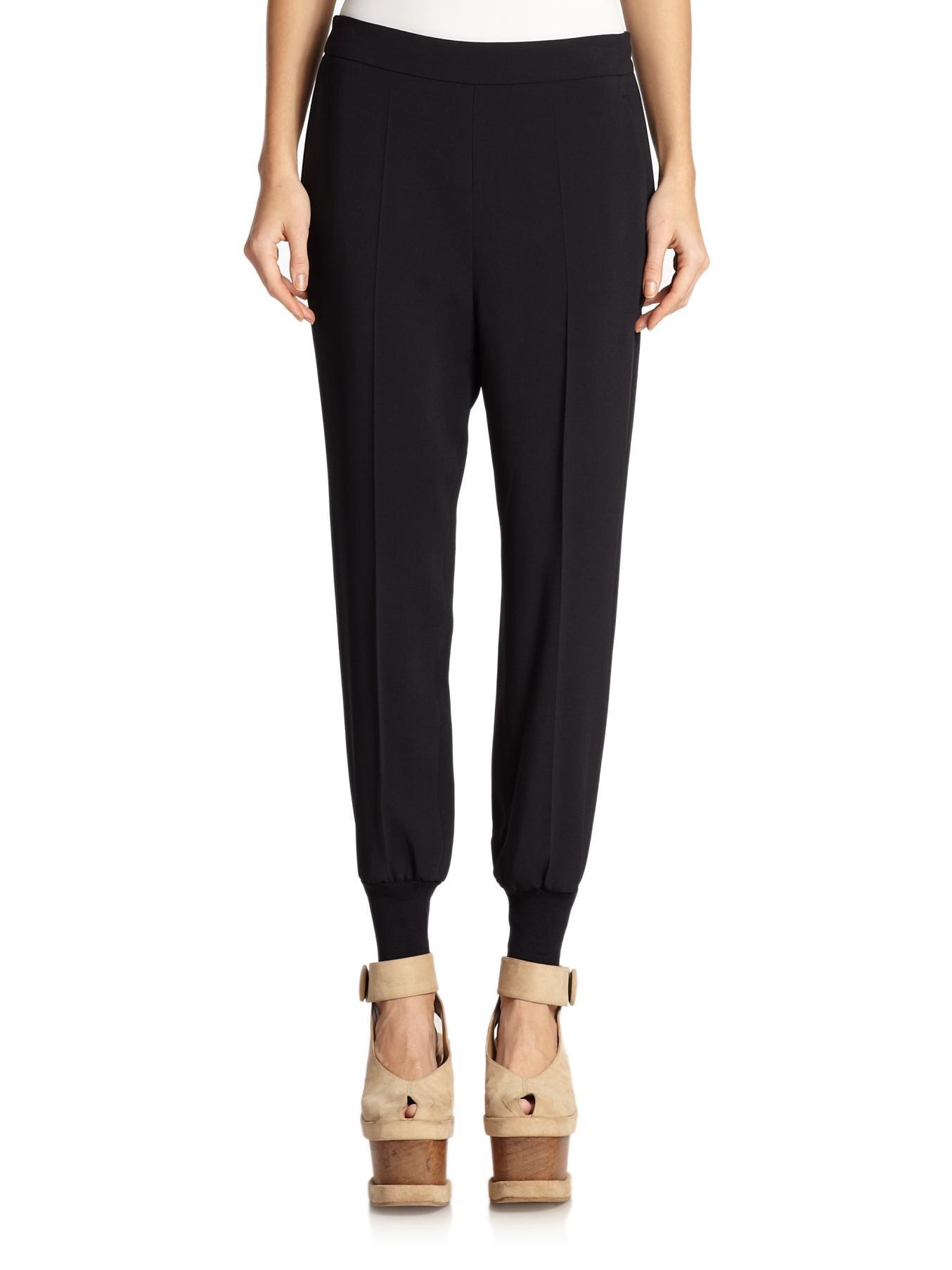 floral cuffed trousers