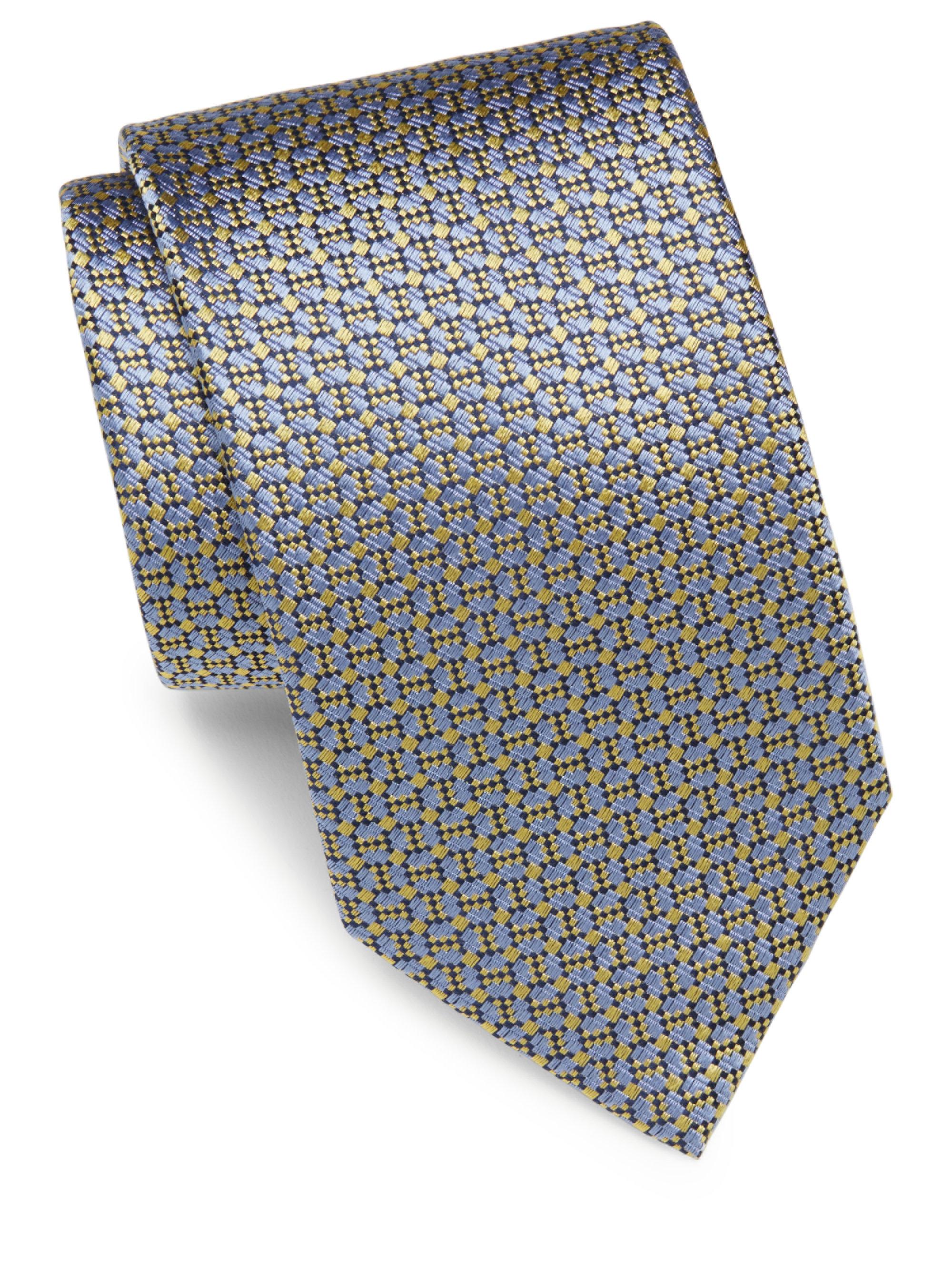 Lyst - Brioni Digital Print Silk Tie in Gray for Men
