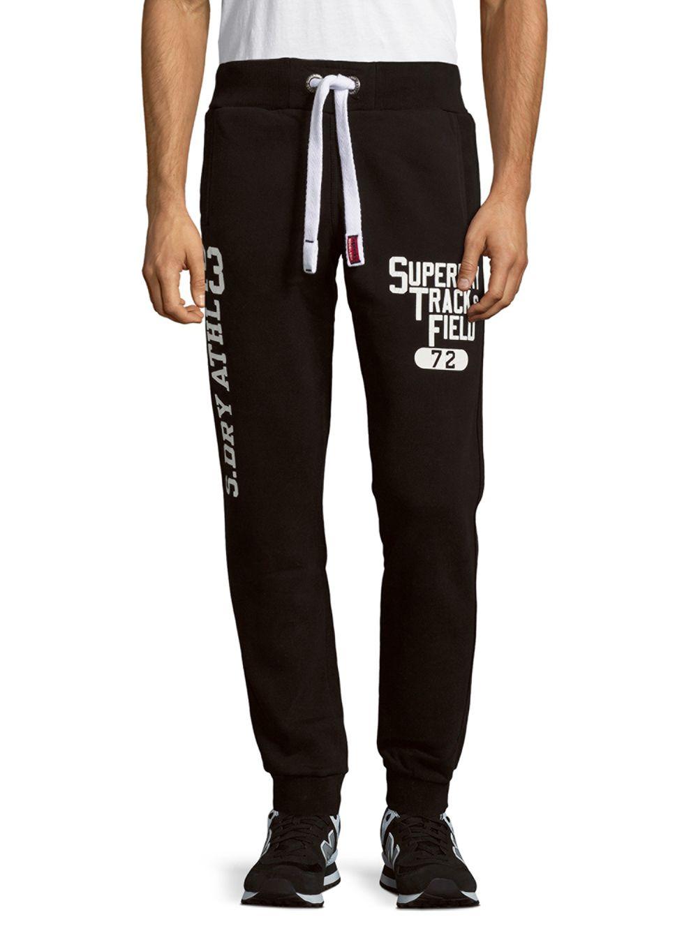 superdry black joggers