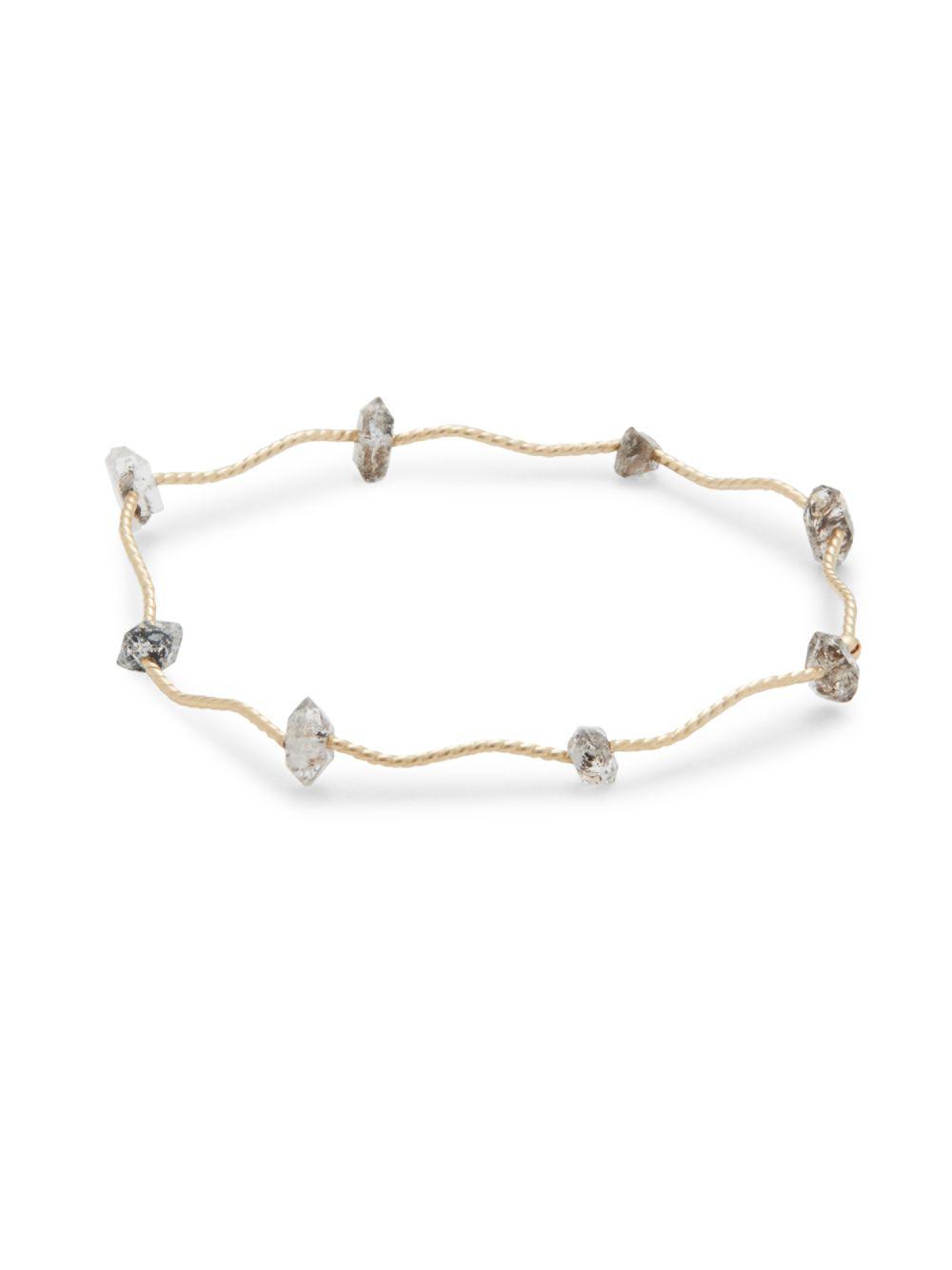 Lyst Eva Hova Herkimer Slip On Bracelet In Metallic Save 34