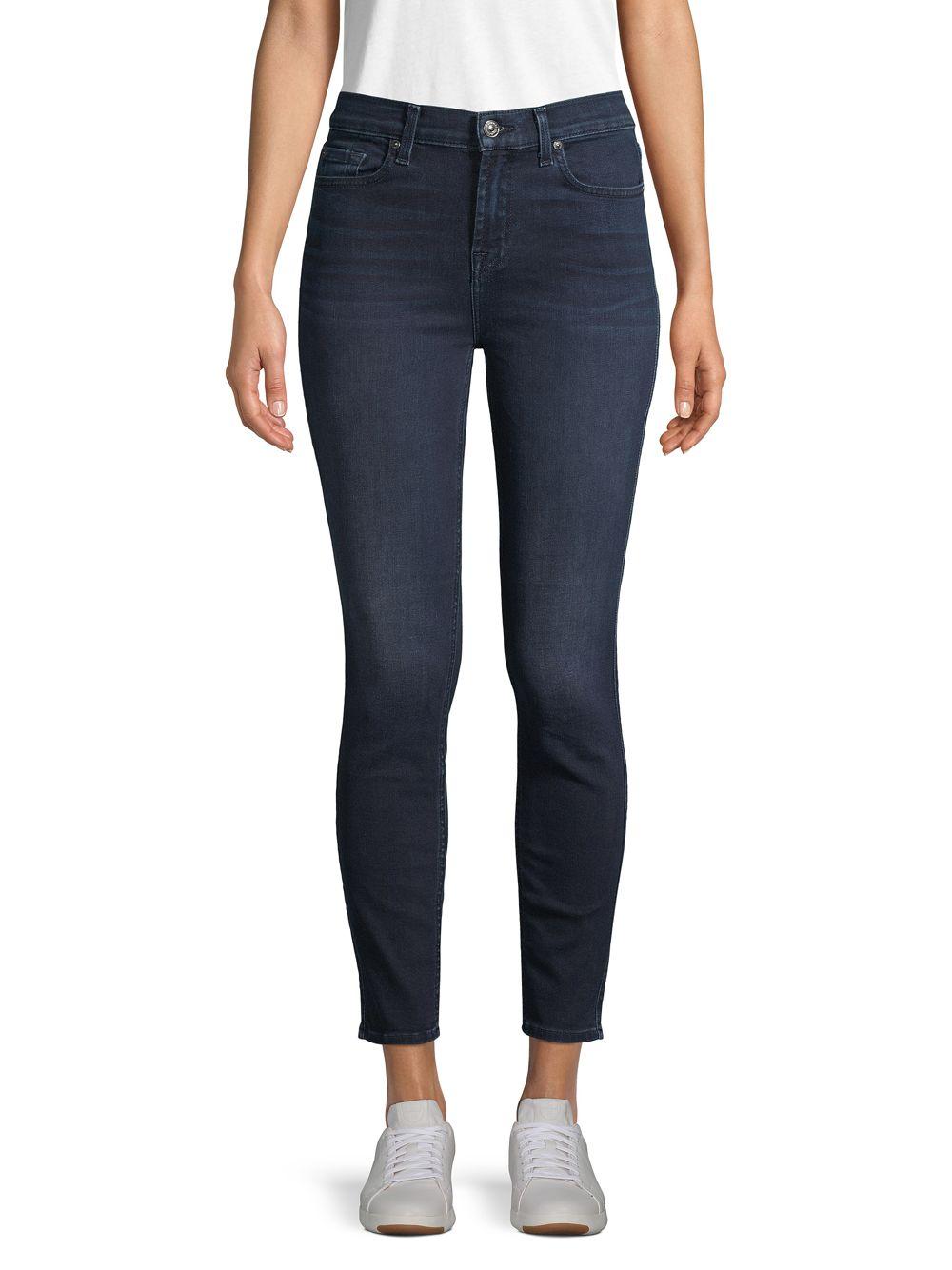 Lyst - 7 For All Mankind Gwenevere High-waist Ankle Skinny Jeans in Blue