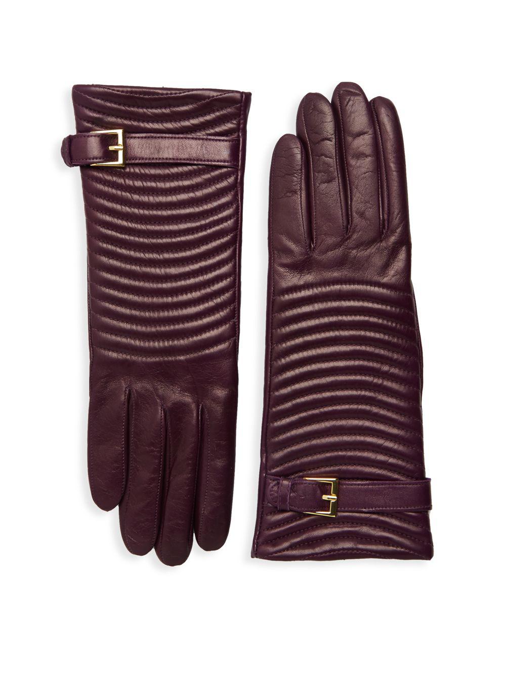 Portolano Quilted Leather Gloves Lyst