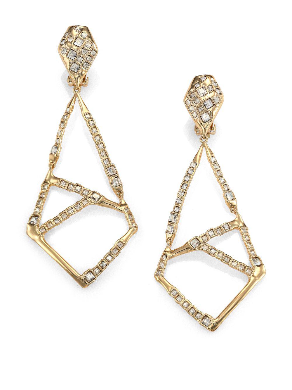 Lyst Alexis Bittar Miss Havisham Mosaic Crystal Geometric Clip On Gallery
