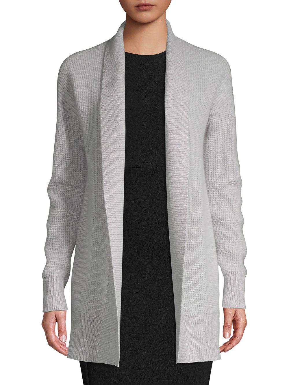 Lyst - Saks Fifth Avenue Open-front Cashmere Cardigan in Gray