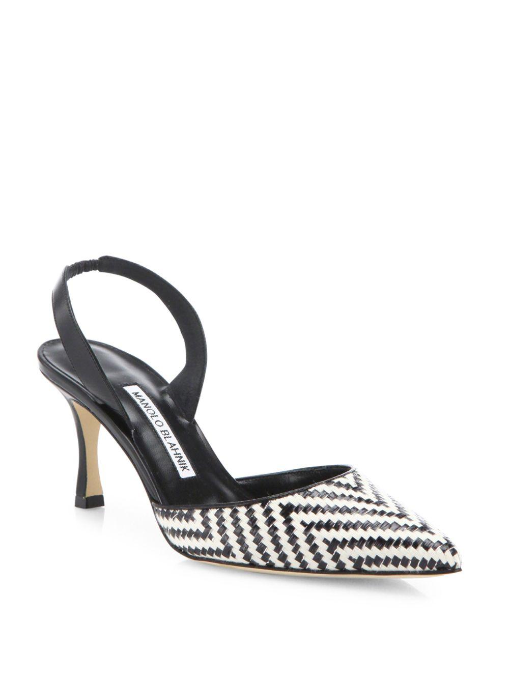 manolo blahnik slingback flat
