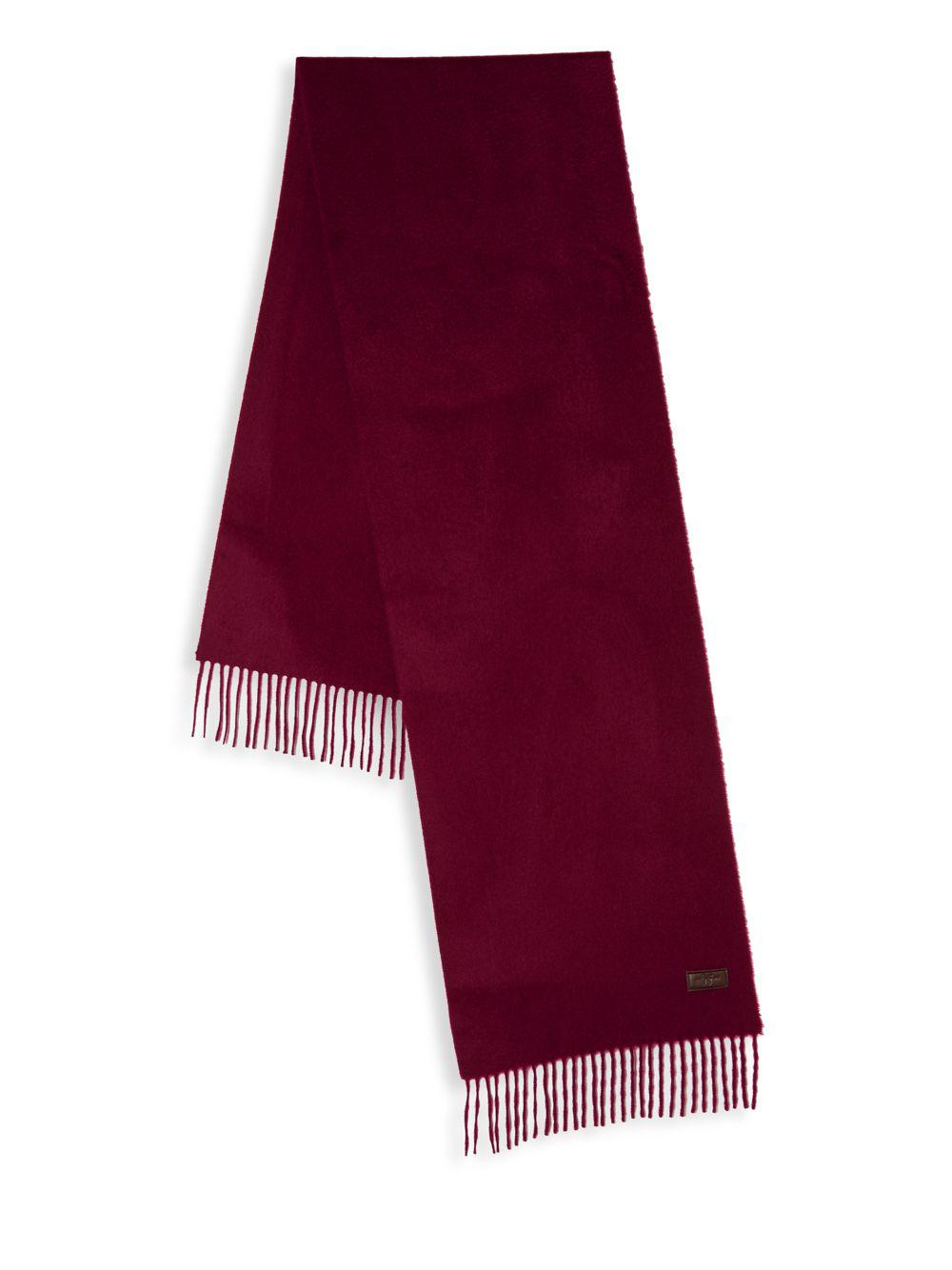 Lyst - Hickey Freeman Fringed Cashmere Scarf in Red