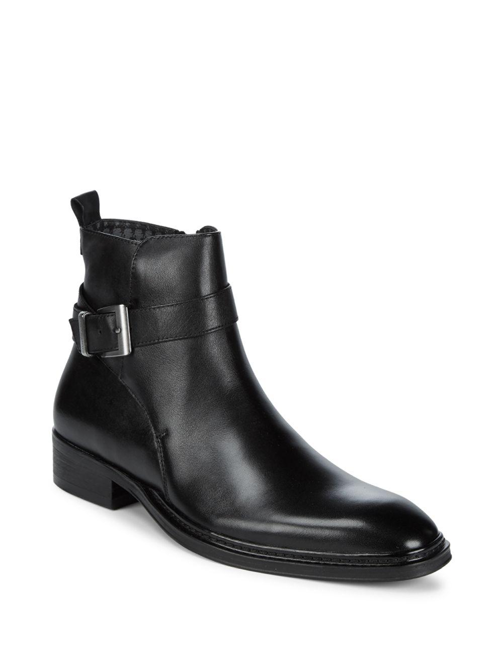 Lyst - Karl Lagerfeld Chelsea Leather Boots in Black for Men