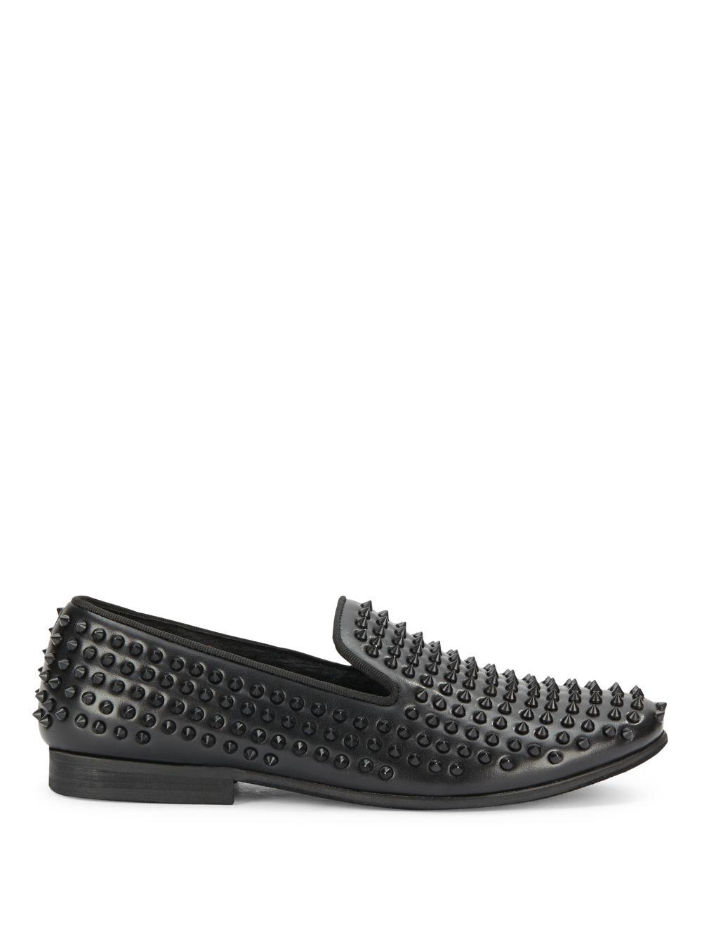 Lyst - Steve Madden Studded Slip-on Loafers in Black for Men