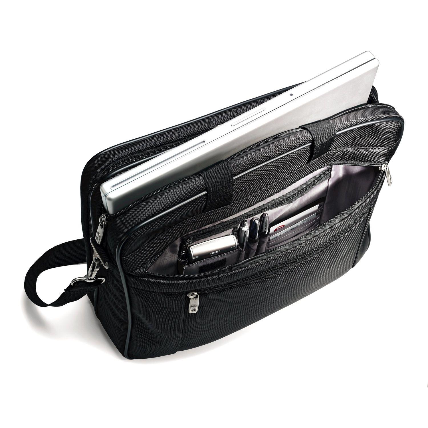 Lyst Samsonite Clic Business Laptop Bag 17 In Black For Men View Fullscreen