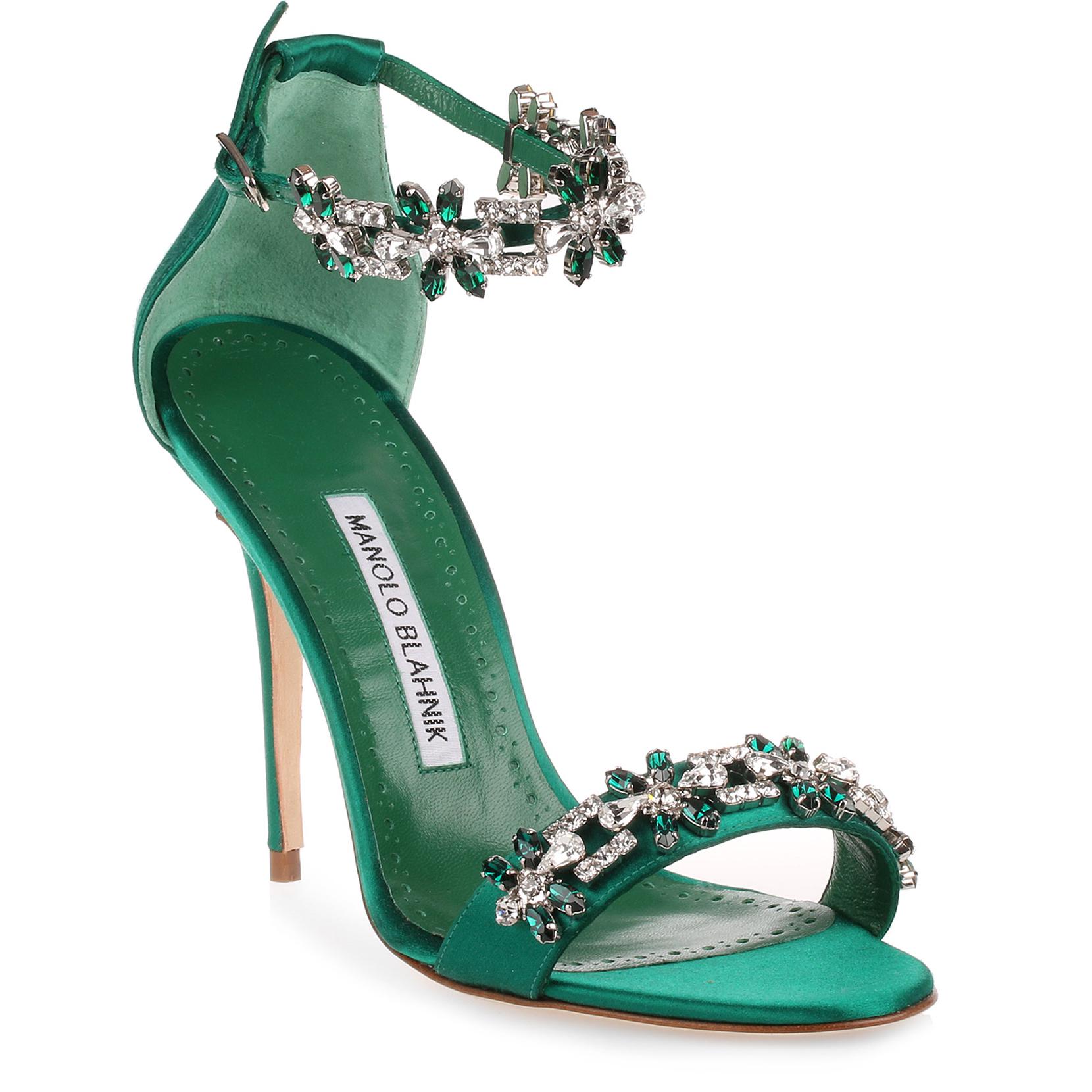 manolo blahnik crystal slides