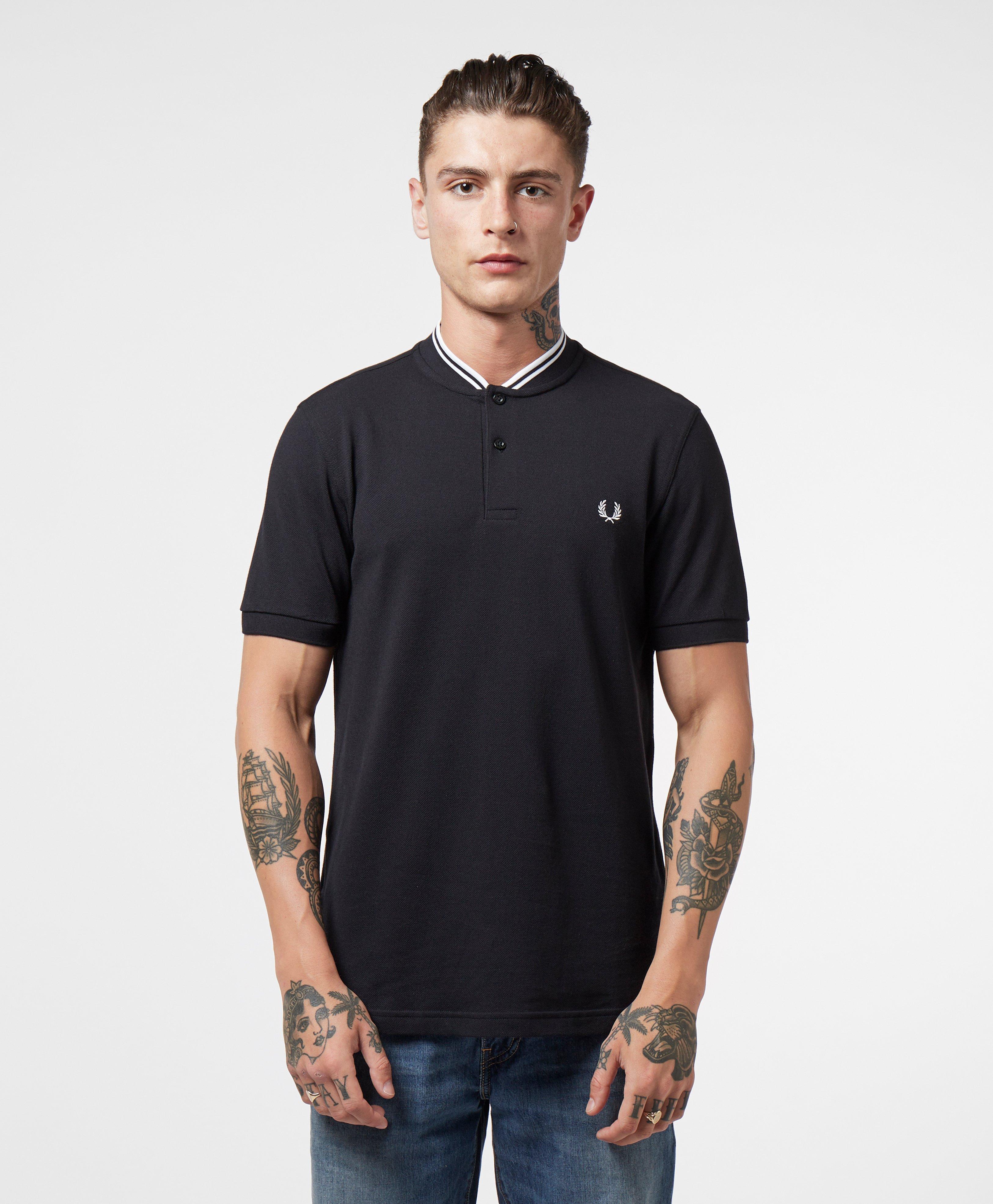  Fred  Perry  Zip Collar Short Sleeve Polo Shirt for Men Lyst