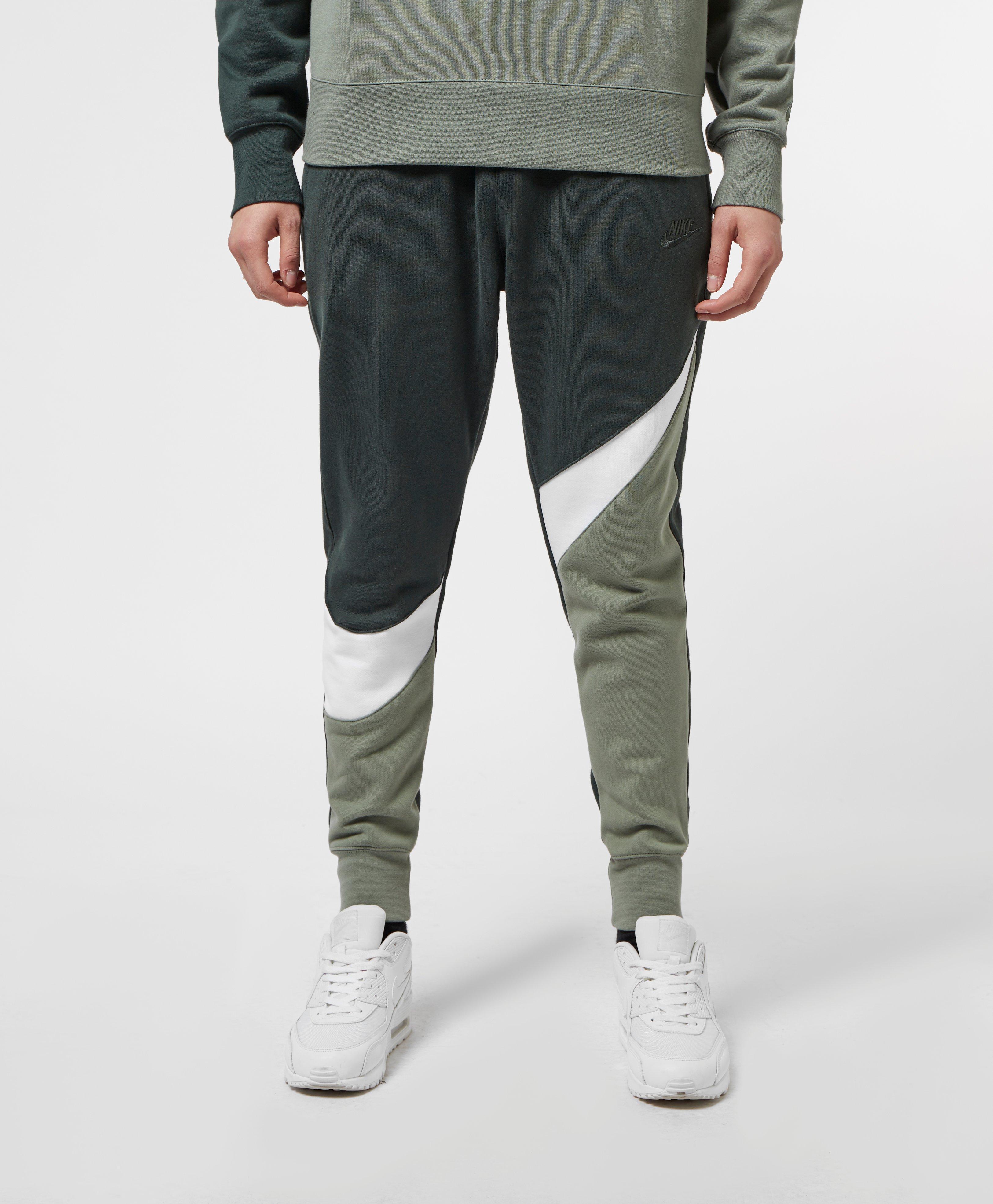 nike metallic swoosh colour block sweatshirt in neutrals