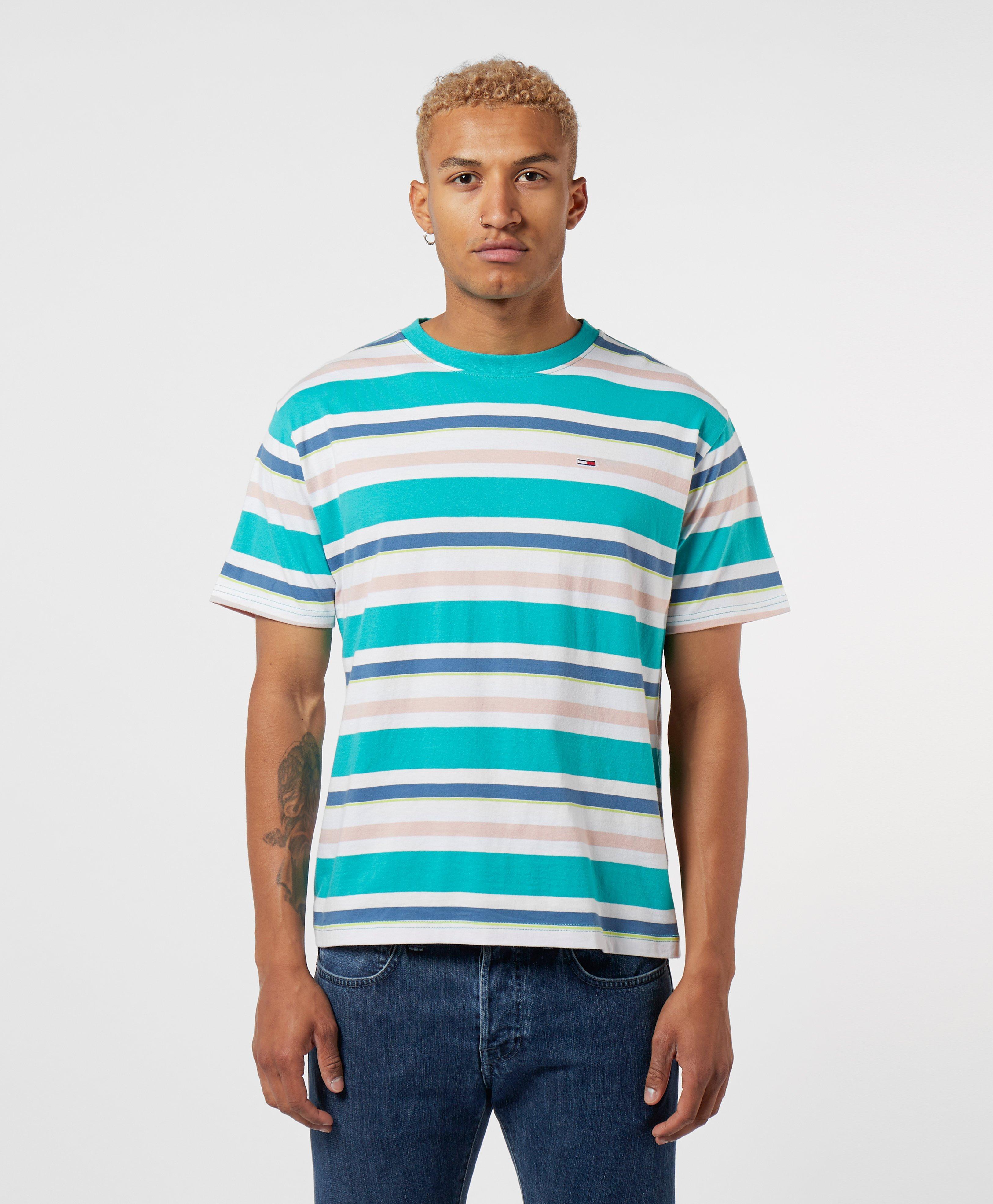 Tommy Hilfiger Multi Stripe Short Sleeve T-shirt in Blue for Men - Lyst