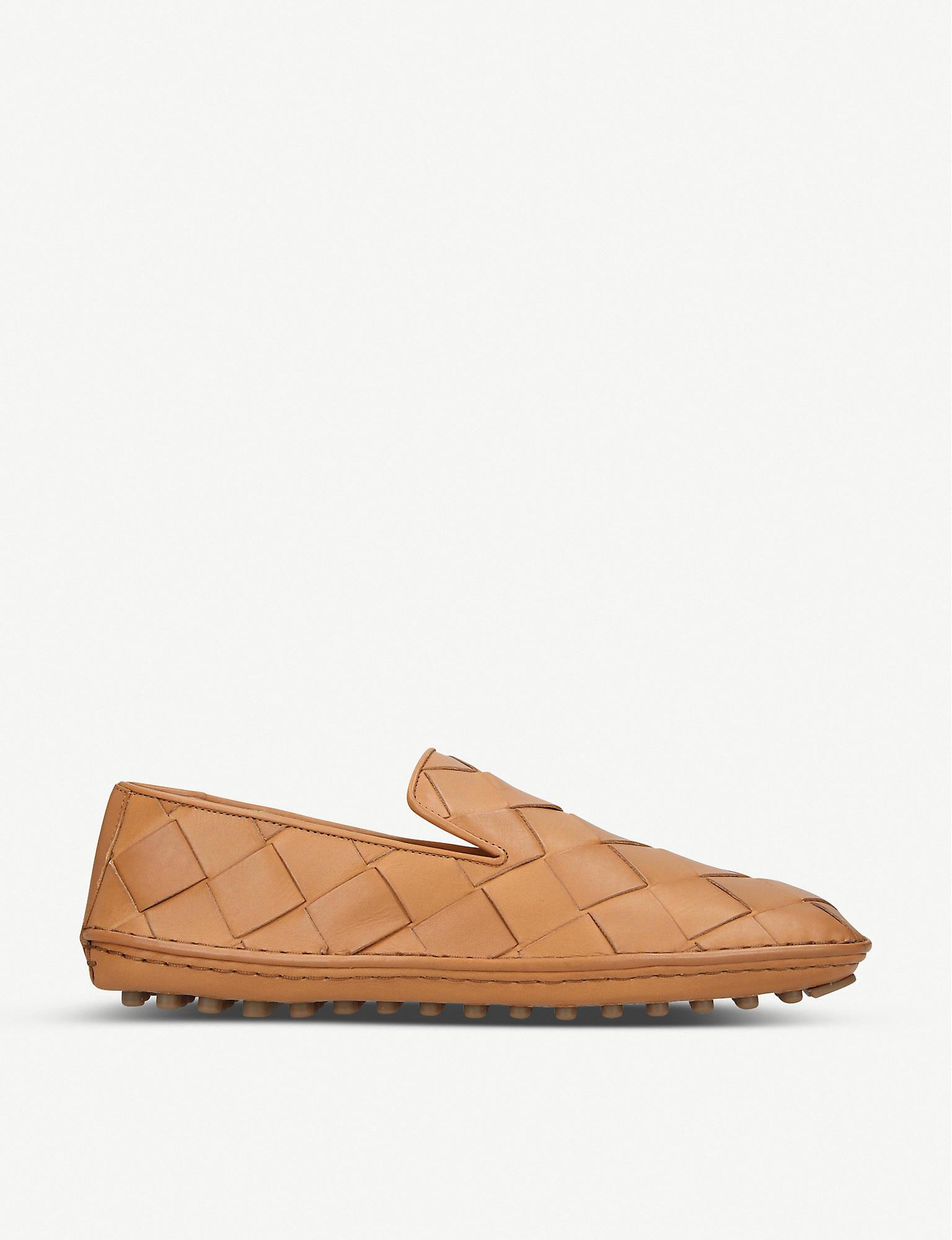 bottega veneta intrecciato leather slippers