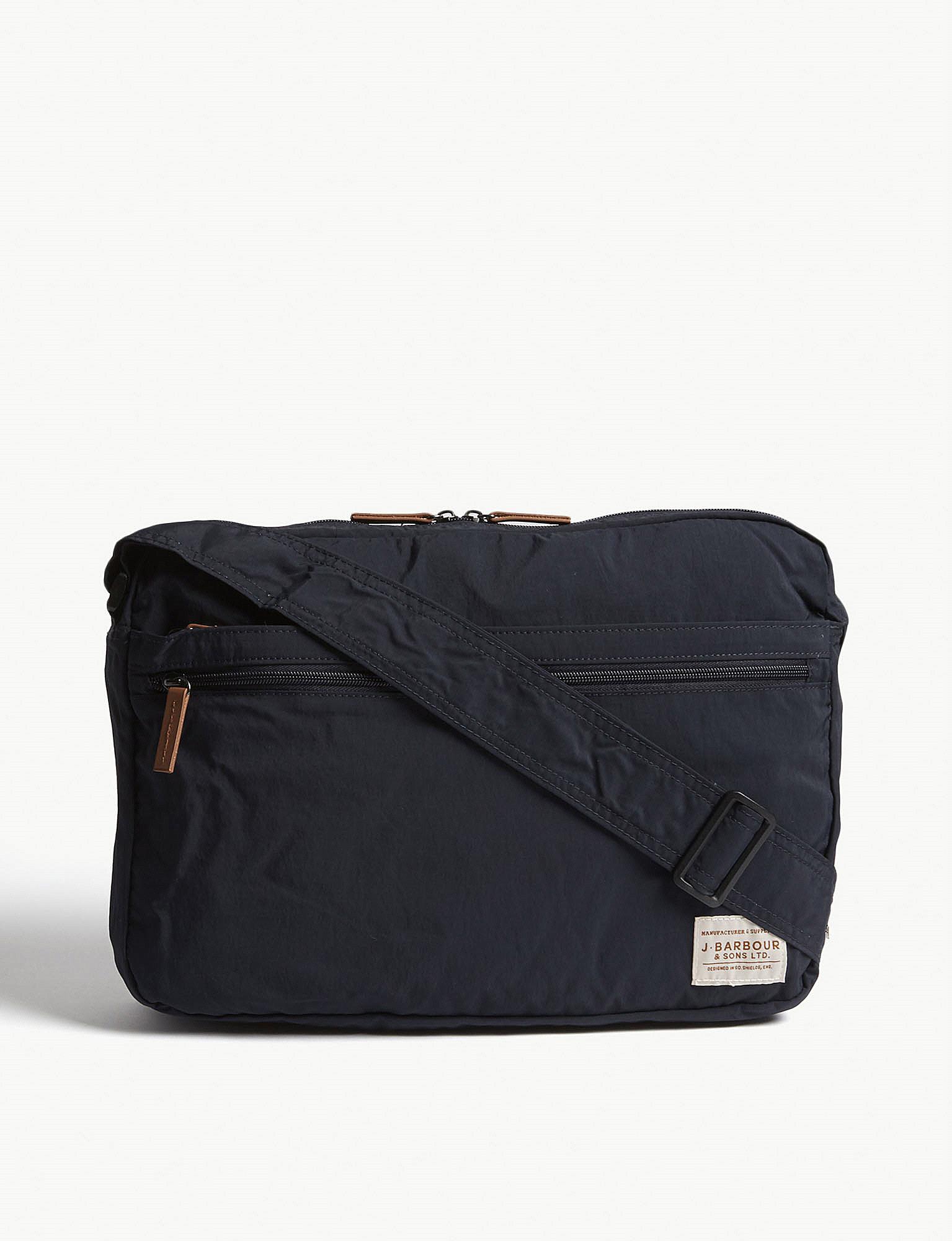 Barbour Packaway Nylon Messenger Bag In Blue For Men Lyst Gallery