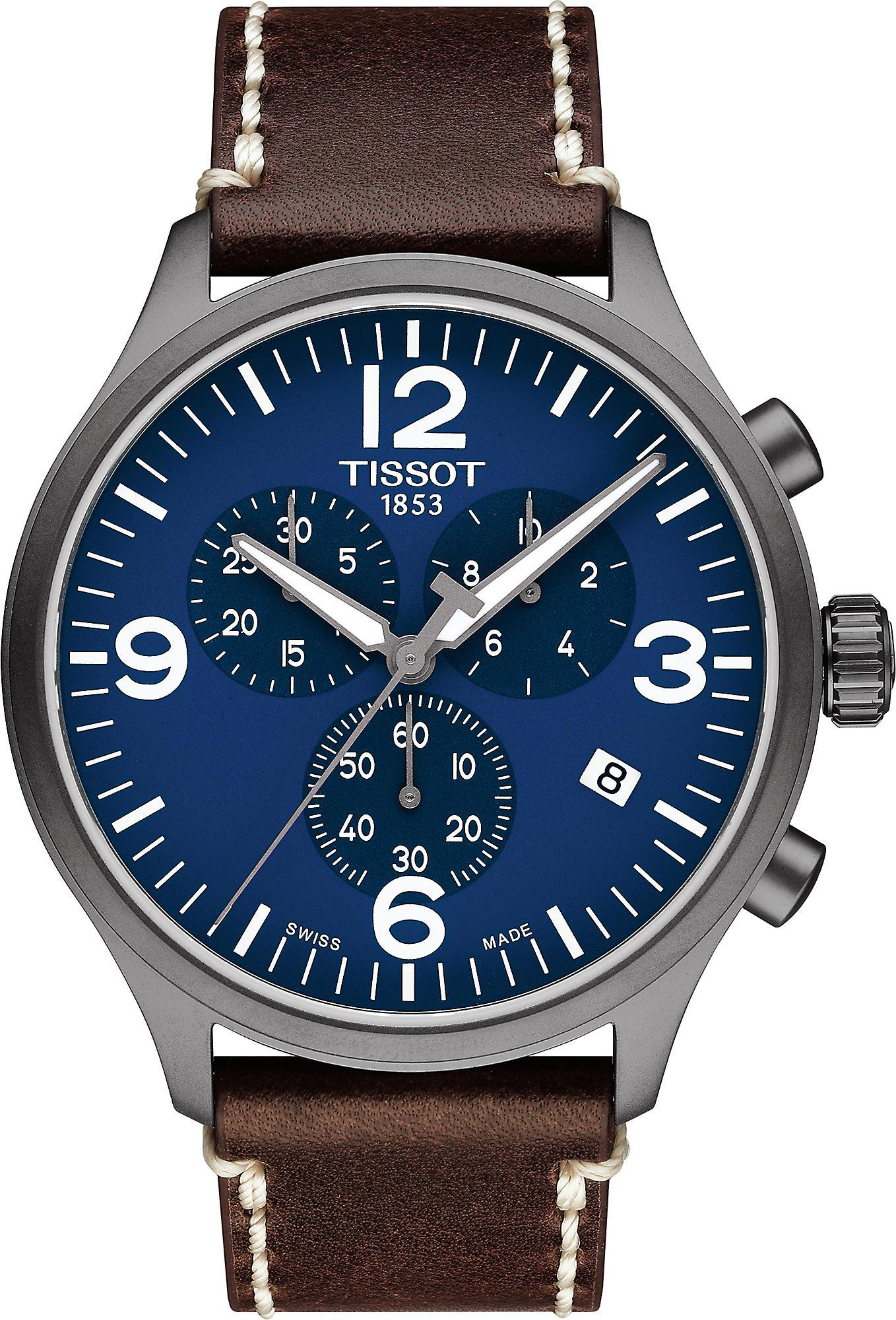 Tissot Tsport Leather Strap Chronograph Watch in Brown for Men Save
