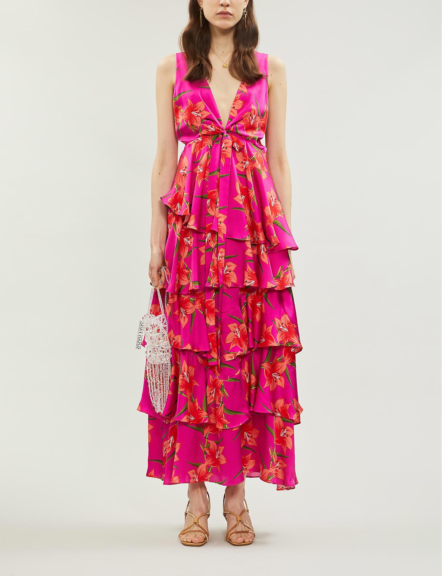 Borgo De Nor Flavia Silk-satin Dress in Pink - Save 21% - Lyst