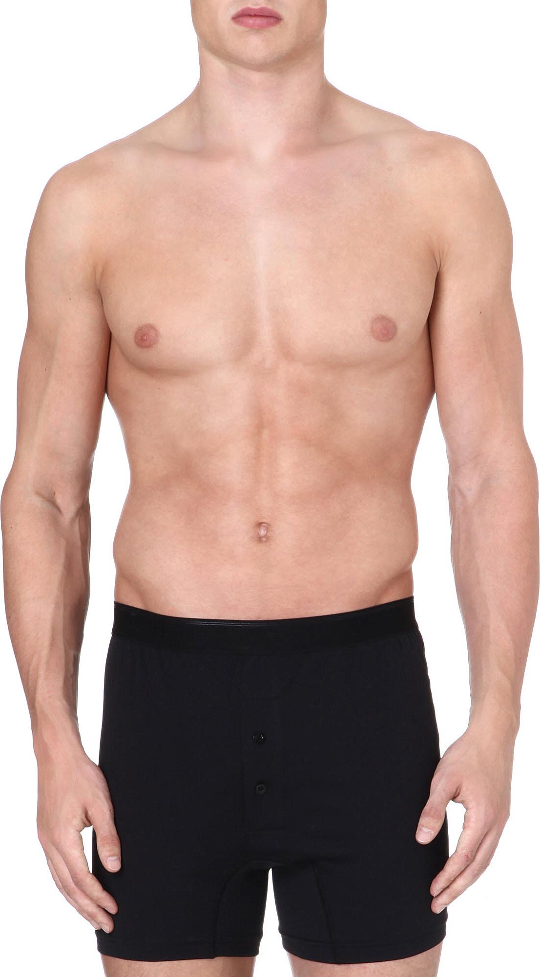Lyst Sunspel Superfine Egyptian Cotton Twobutton Boxer Shorts in
