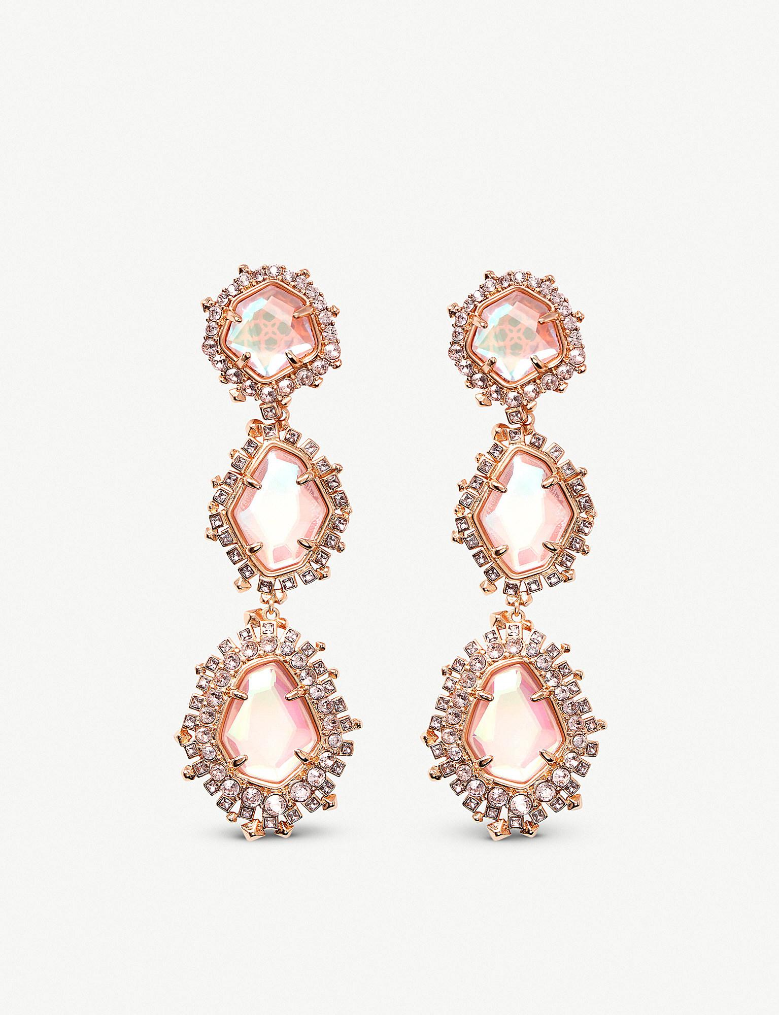 Lyst - Kendra Scott Aria 14ct Rose-gold Clip-on Earrings