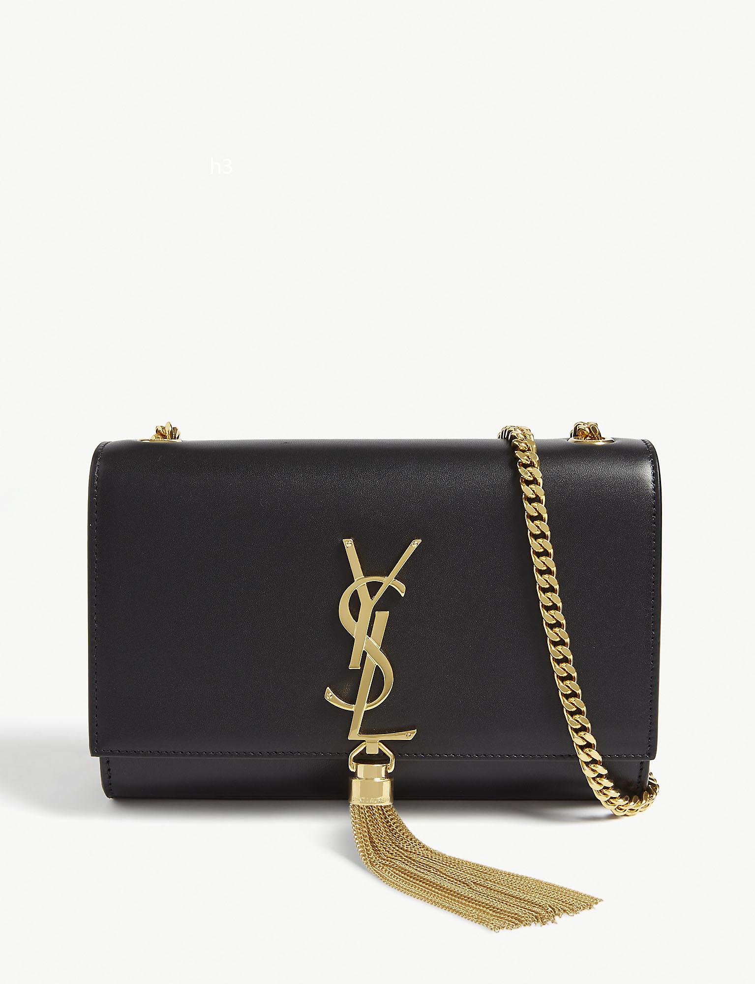 ysl black bag with black tassel