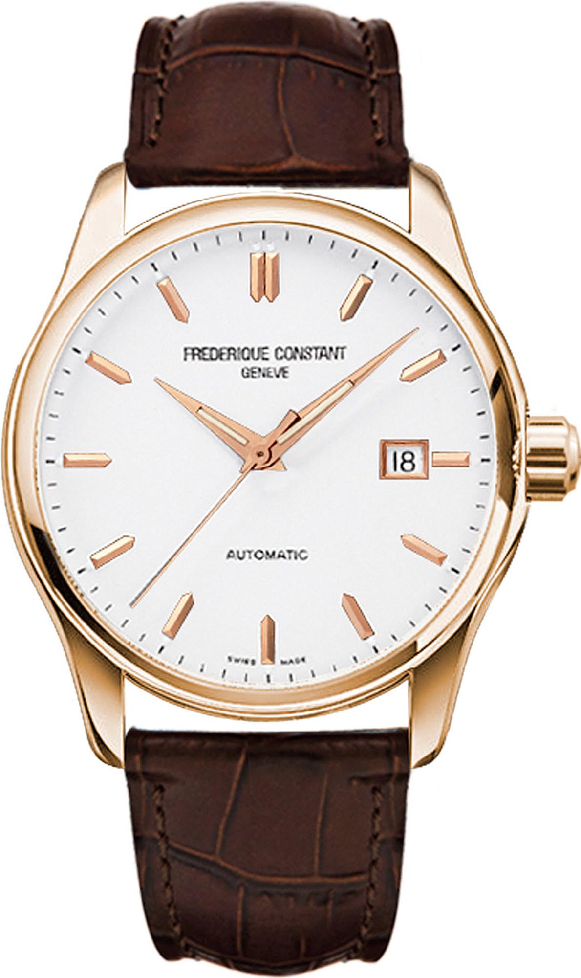 Lyst - Frederique Constant Fc-303v5b4 Index Slim Rose Gold-plated And Leather Watch in Brown for Men