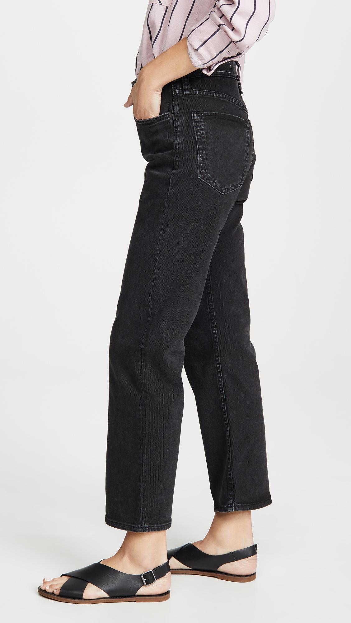 Rag & Bone Denim Maya High-rise Ankle Straight Jeans in Vintage Black