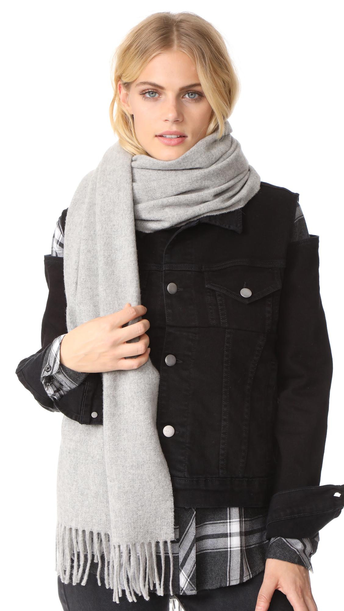 Lyst Canada Goose Solid Woven Scarf in Gray