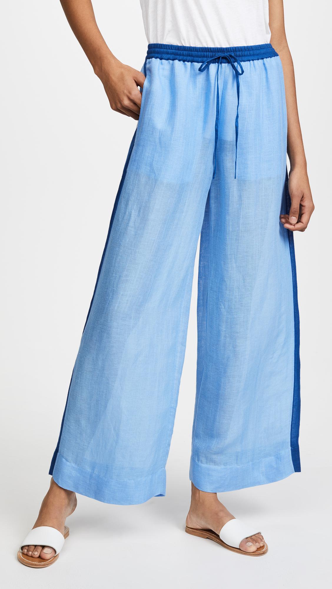 Womens wide leg linen trousers uk