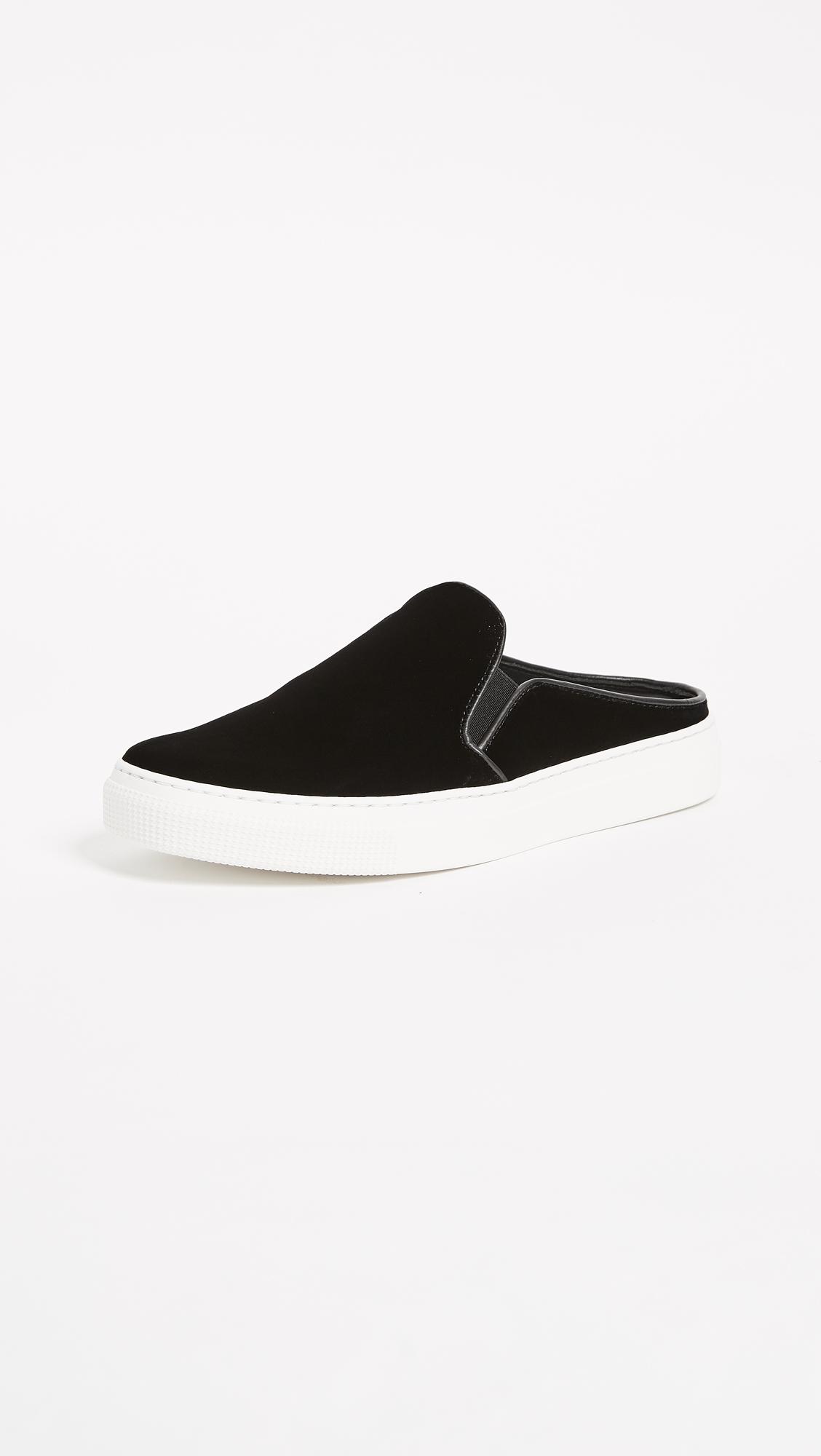 black slide sneakers