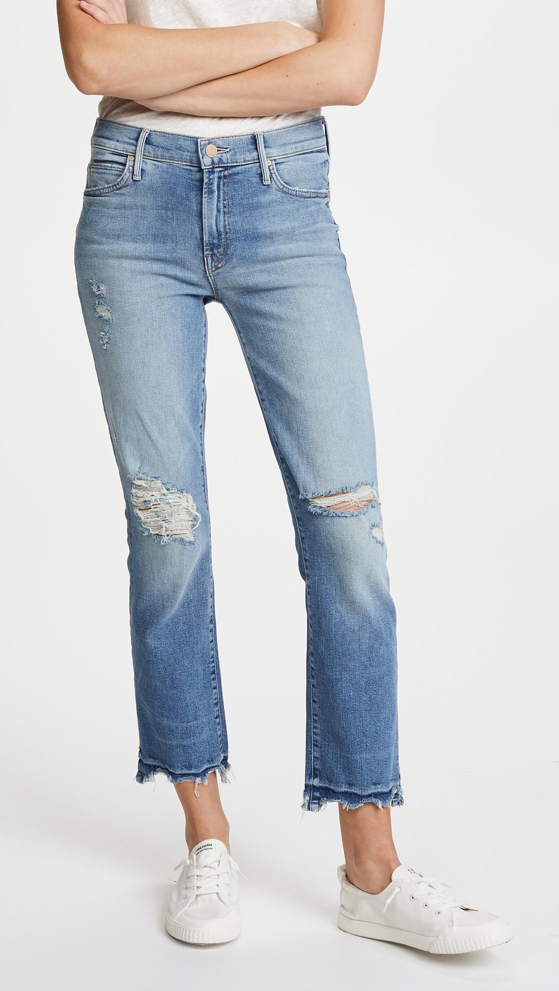 Lyst - Mother Rascal Snippet Jeans in Blue