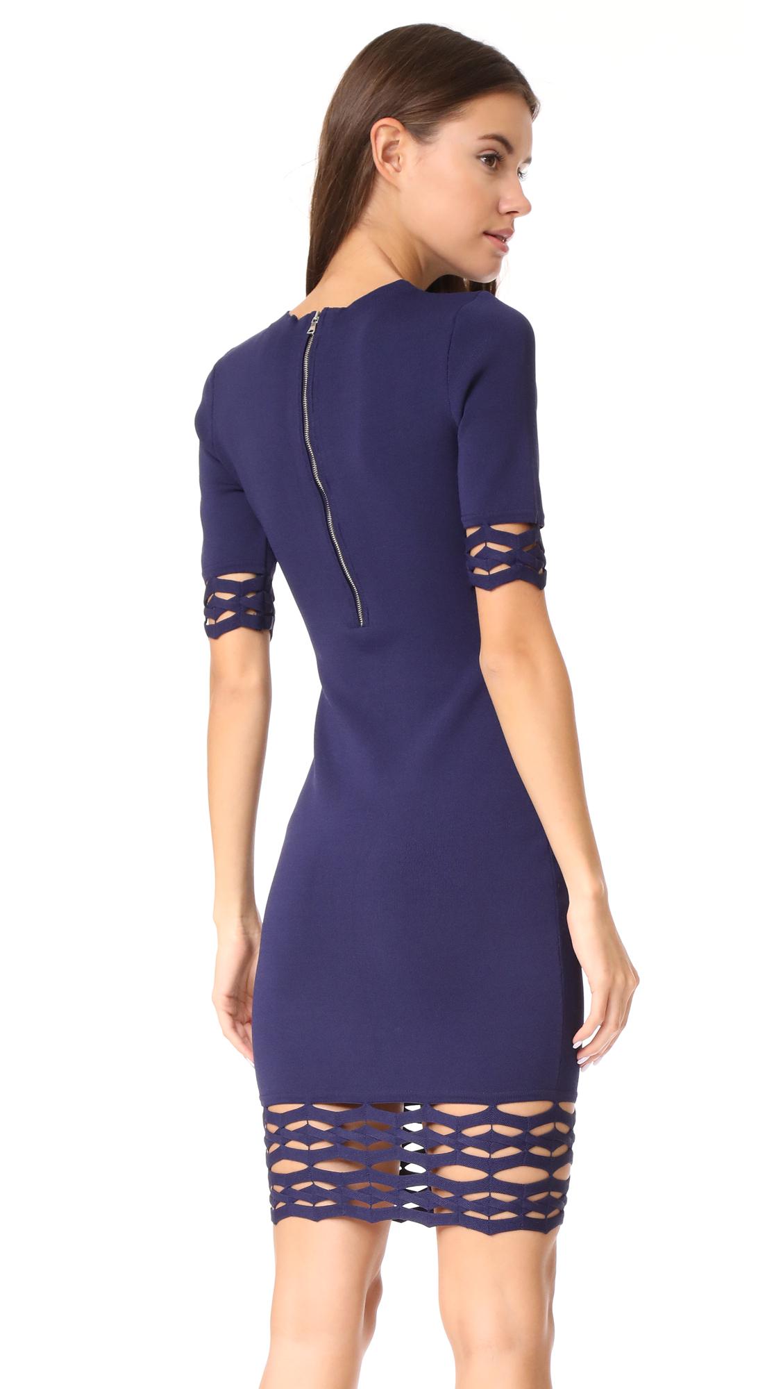 Lyst Milly Cutout Fitted Sheath Dress In Blue 4383