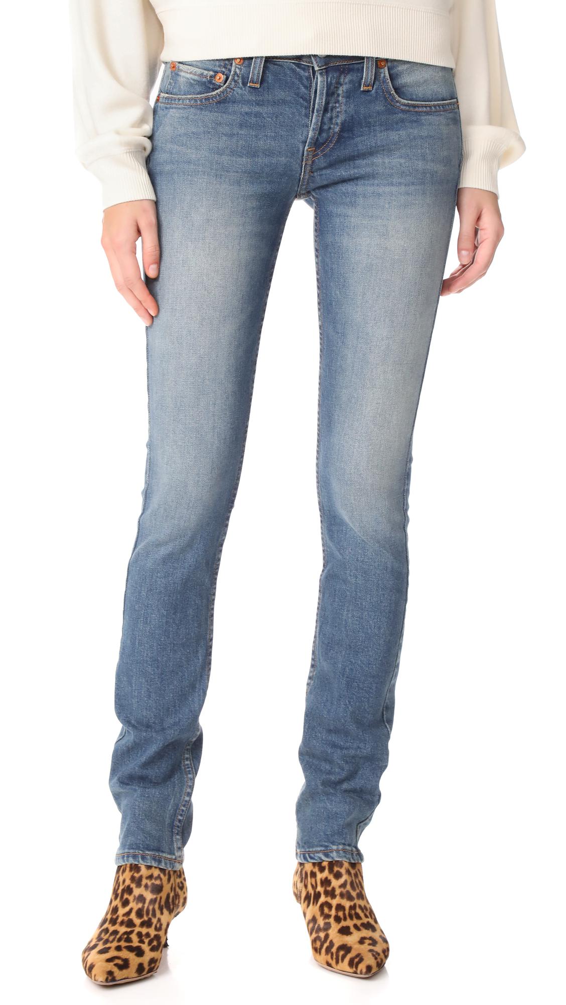 jeans rise low stretch stack clothing lyst