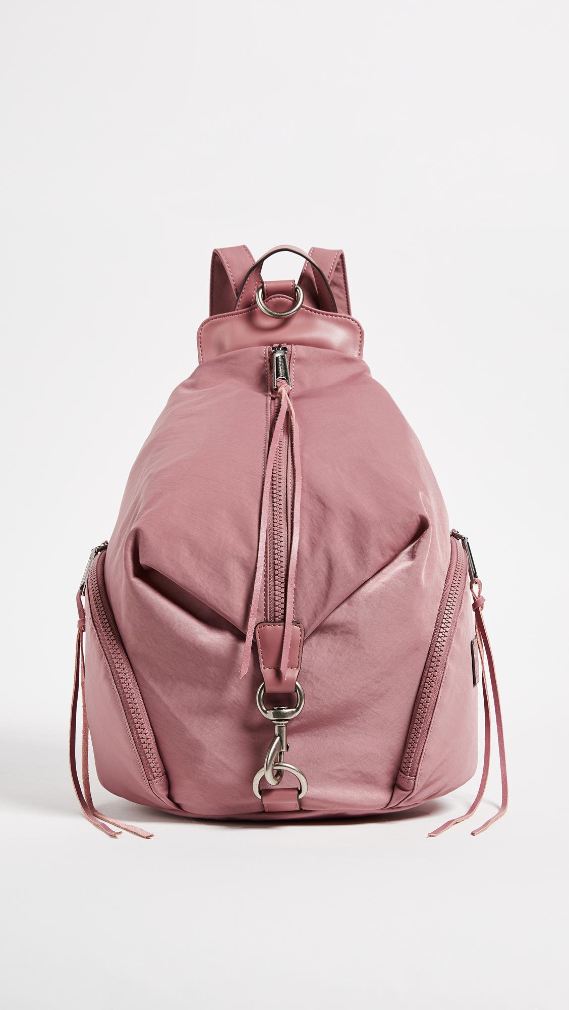 pink nylon julian backpack - lyst