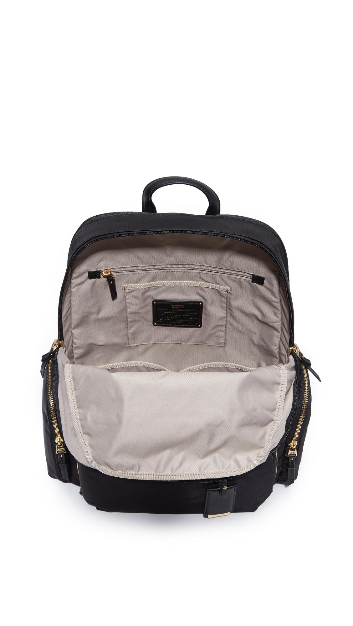 tumi - black voyageur calais backpack - lyst