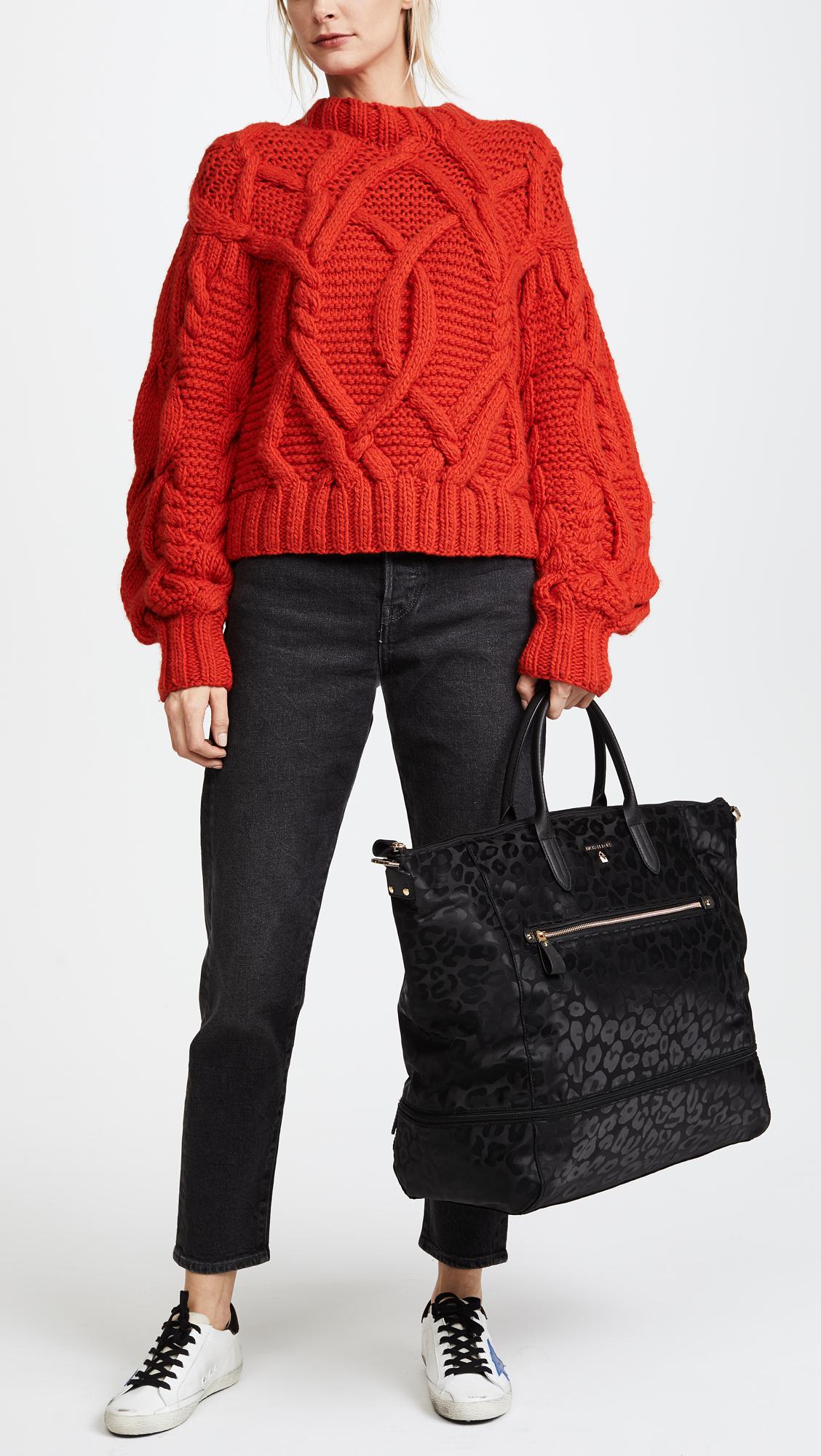 Lyst Michael Michael Kors Nylon Kelsey Xl Expandable Travel Tote in Black